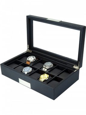Rothenschild Uhrenbox Rothenschild Uhrenbox RS-3633-BL für 12 Uhren schwarz