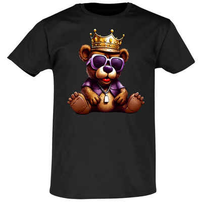 Banco T-Shirt Gangster Bär mit Krone aus 100% Baumwolle