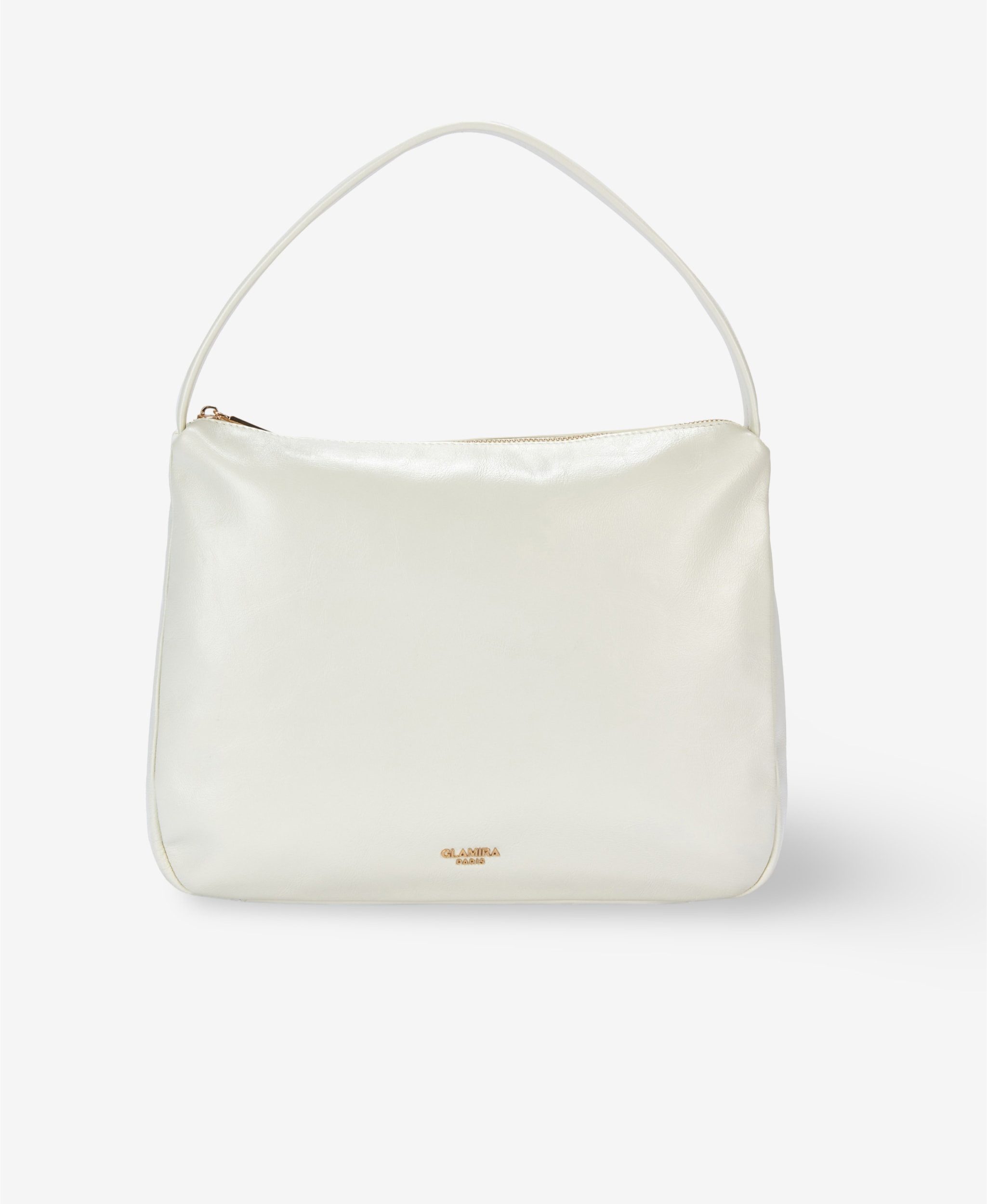 GLAMIRA Handtasche UrbanSphere Weiße Henkeltasche (1-tlg), echt Leder