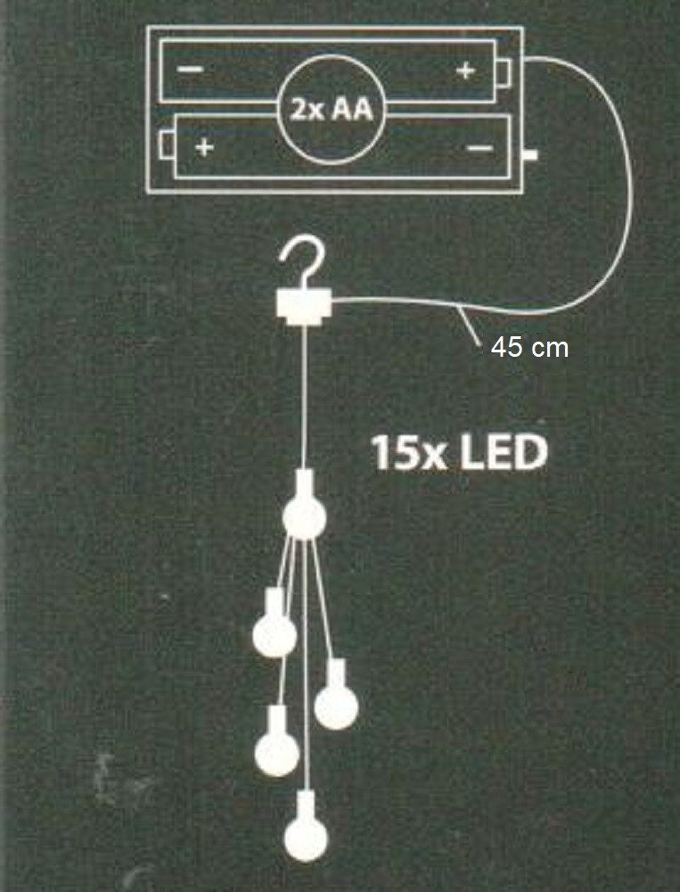 Seasonals LED-Lichterkette LED Glühbirnen Lichterkette 5er warmweiß Batteriebetrieb AX3001000