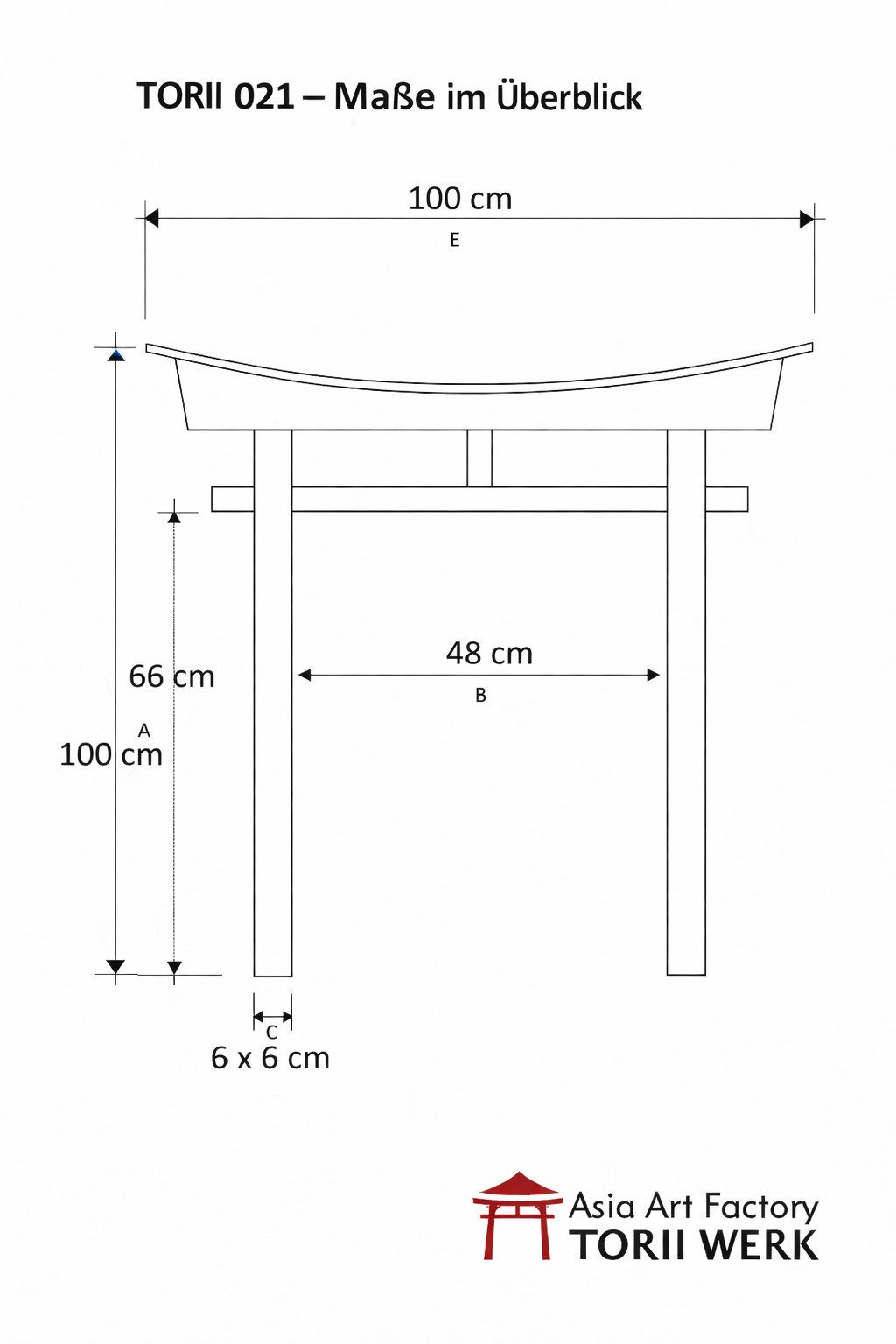 AAF Nommel Gartentor Japanisches Torii Gate Tor Japan Garten, Modell 021