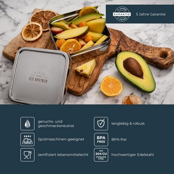 ECO Brotbox Lunchbox Brotbox Classic, Edelstahl, spülmaschinengeeignet, plastikfrei