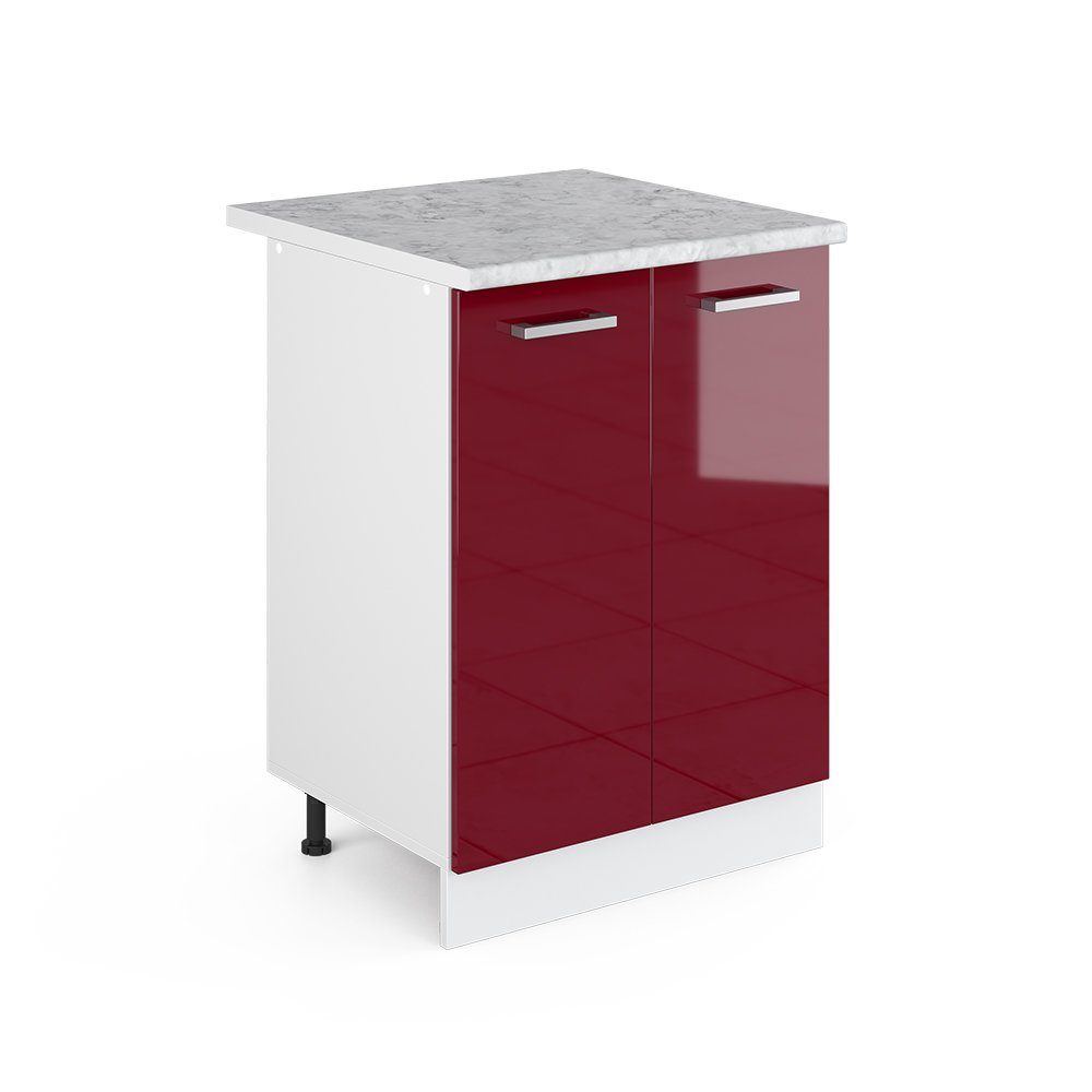 Vicco Schranksystem R-Line, Bordeaux Hochglanz/Weiß, 60 günstig online kaufen