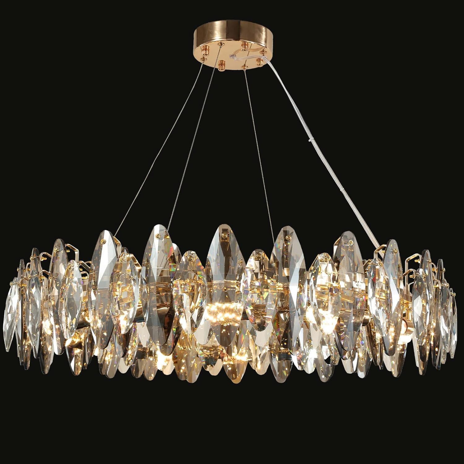 RRBEST Kronleuchter LED Abnehmbare E14 Glühbirne, Pendelleuchte, Industriel Deckenleuchte, Küchenlampen Hängelampe Lampe Schlafzimmer