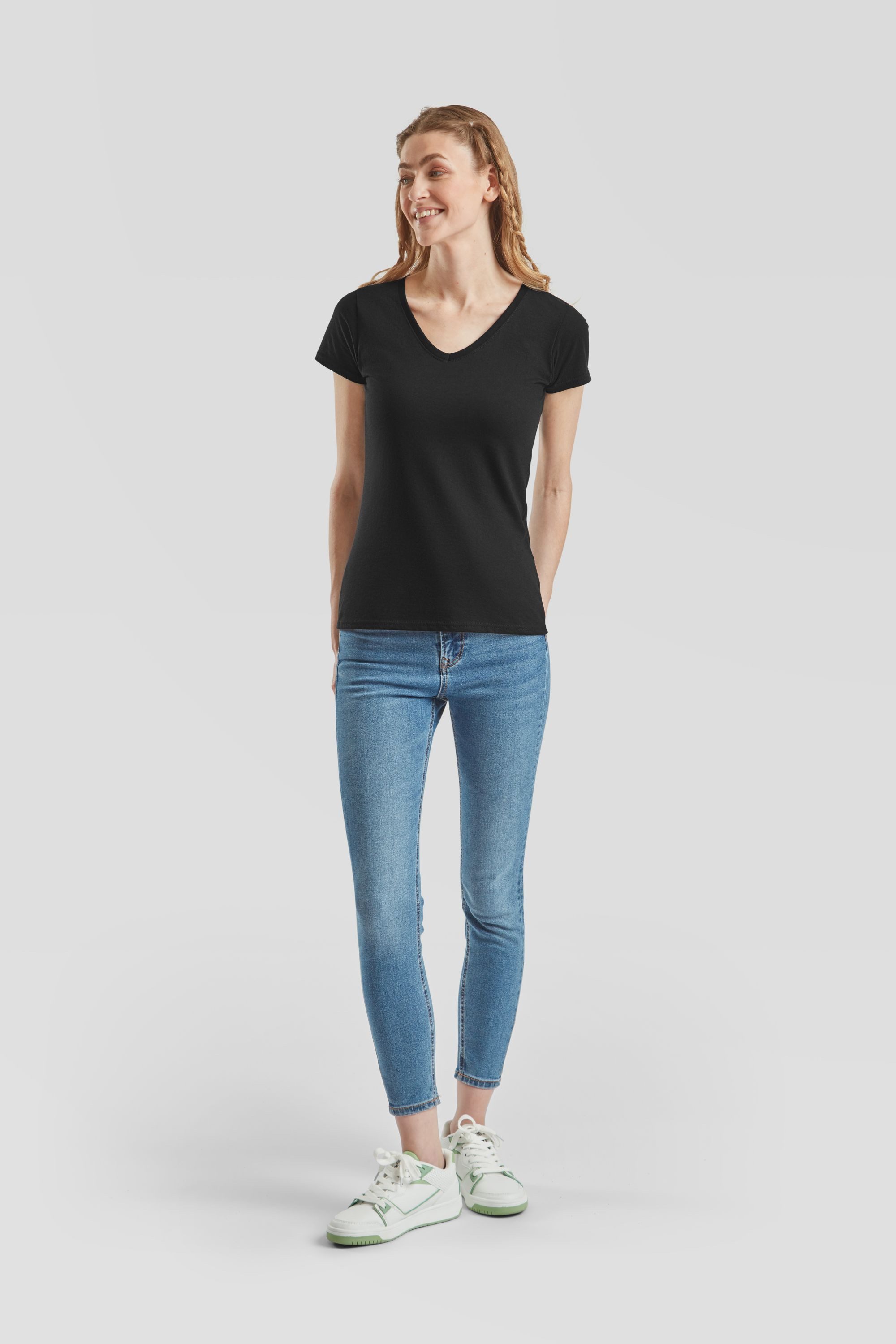 Fruit of the Loom V-Shirt Ladies Valueweight V-Neck T