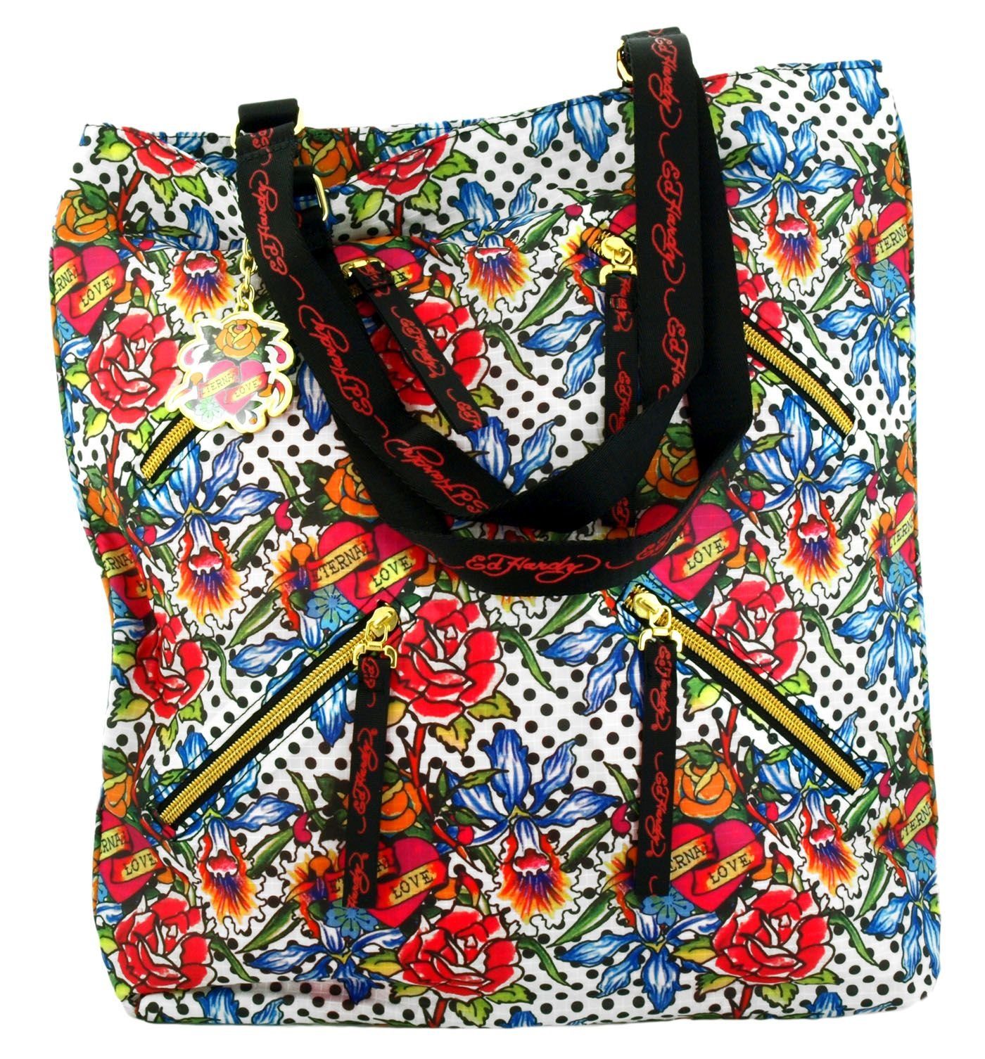 Ed Hardy Reisetasche Elegante Damenhandtasche mit auffallend modernem D