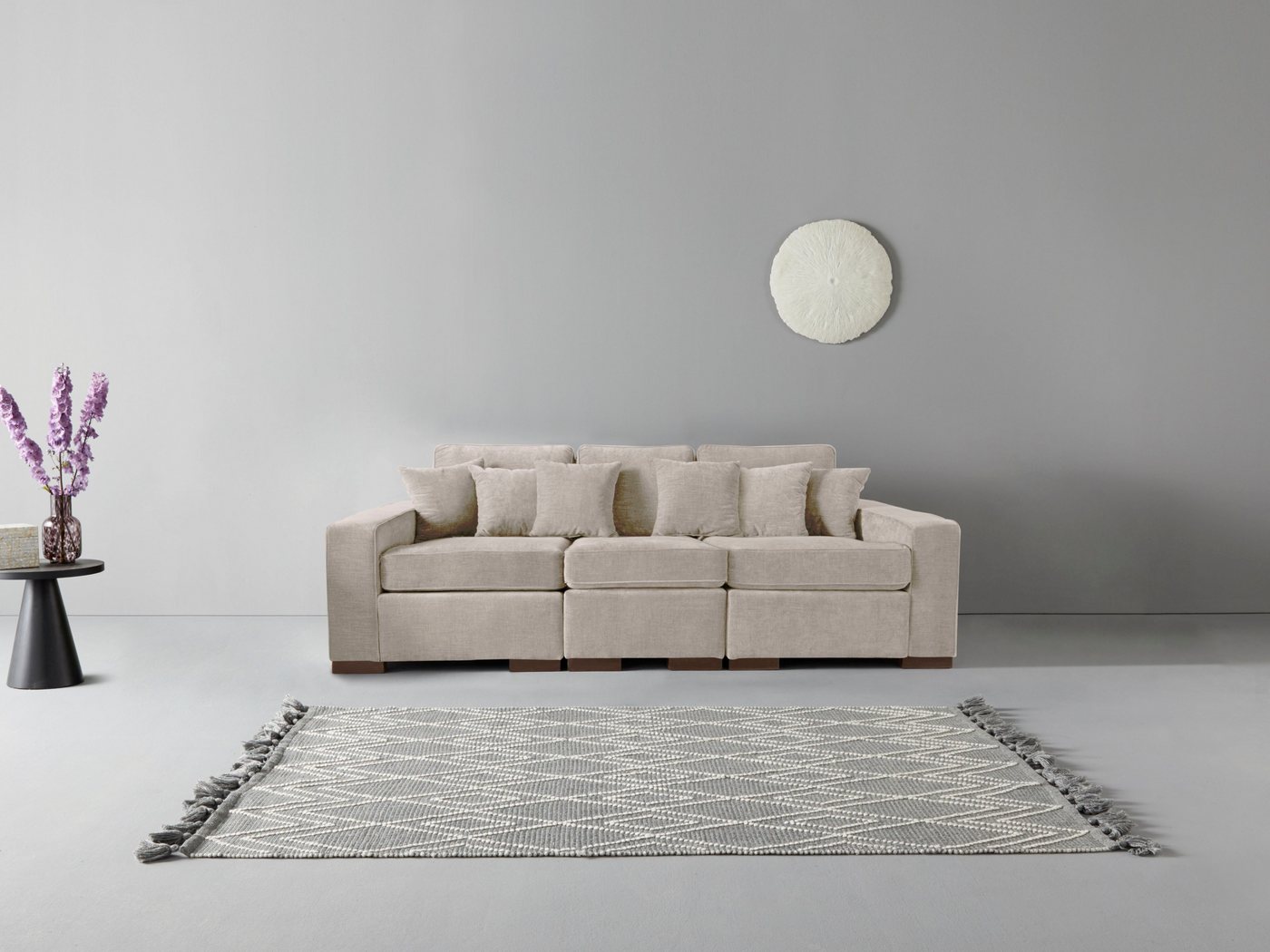 Home affaire 3-Sitzer Skara, Lounge-Sofa mit Federkernpolsterung, in vielen Bezugsvarianten