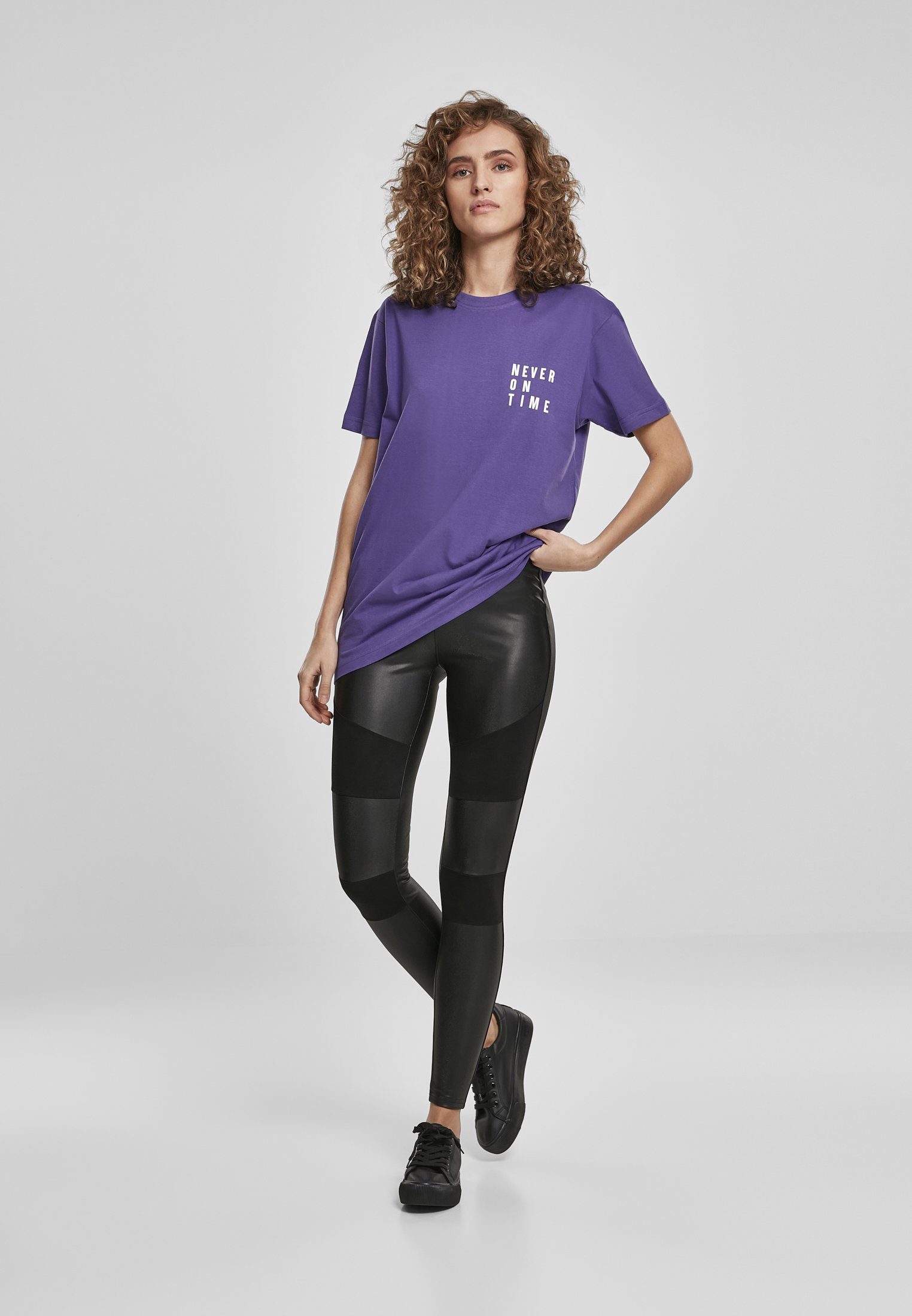 Time ultraviolet Kurzarmshirt Damen On Never Tee MisterTee (1-tlg)