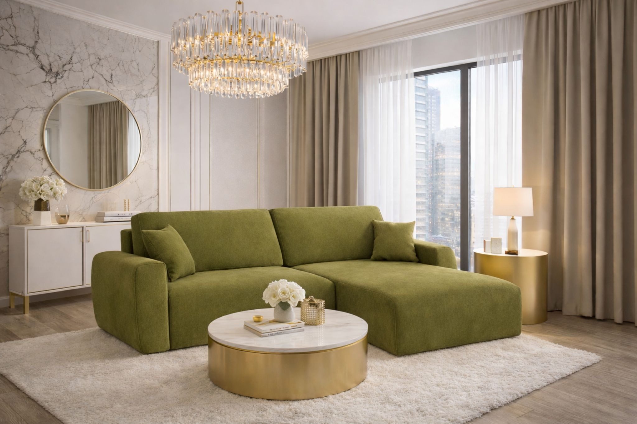 Kaiser Möbel Ecksofa mit Schlaffunktion und Bettkasten Ariel XL Velours Sofa Salvador, große Liegefläche,pflegeleichter Veloursstoff,ausziehbar