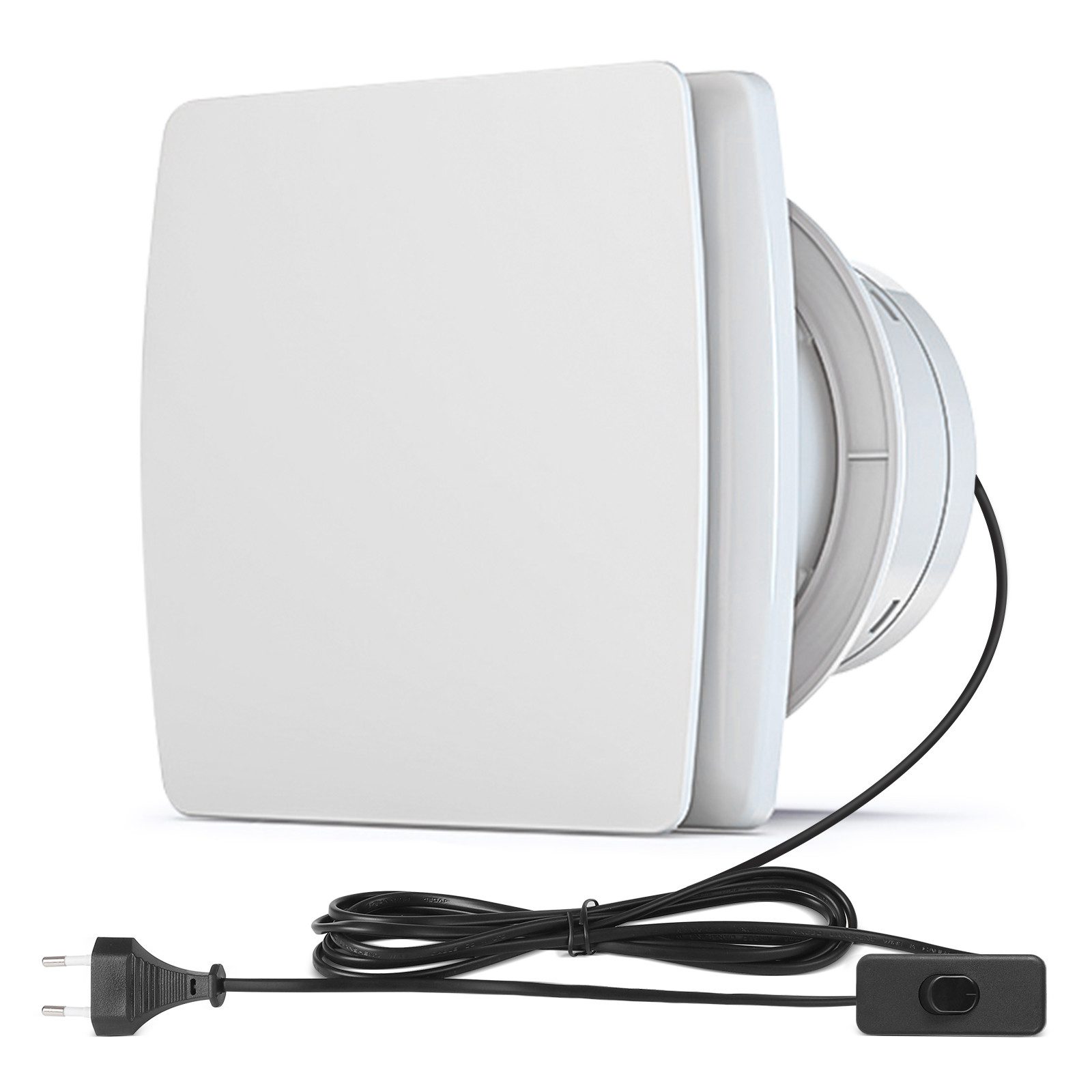 XERSEK Wandventilator 100mm Badlüfter Wandlüfter Abluftventilator Mit Rückf günstig online kaufen