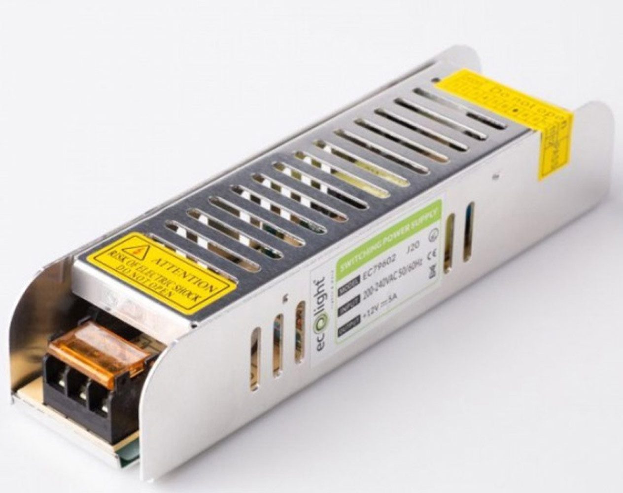 Lichtideen 4790 LED Netzteil Modul 12 Volt 60 Watt 5,00 Ampere Anschluss-Klemmen Netzteil (Module Netzteil für Einbau)
