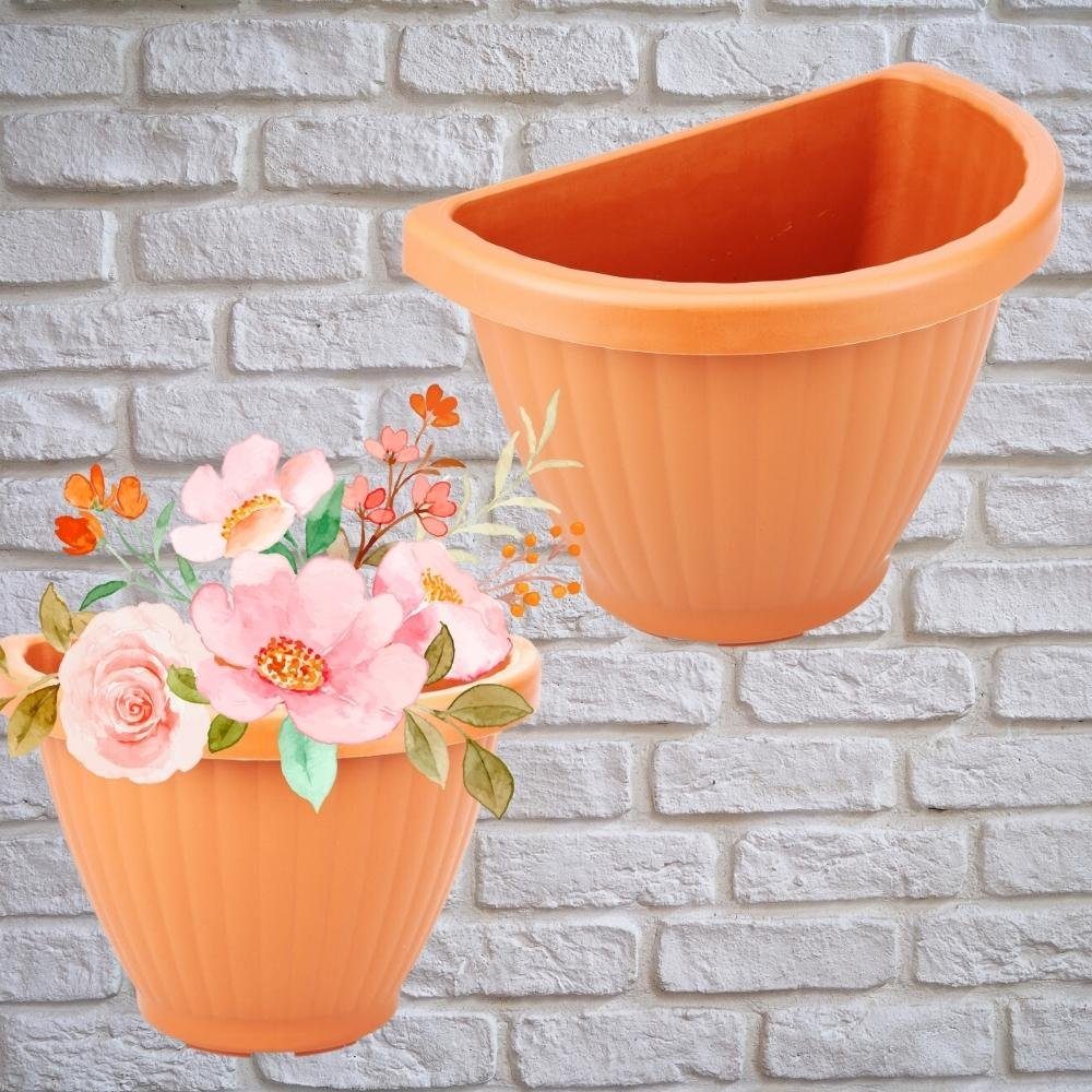 Wand Halbschale Blumentopf Wandgefäß Pflanztopf Blumentopf Terracotta Wandtopf GarPet Wandampel