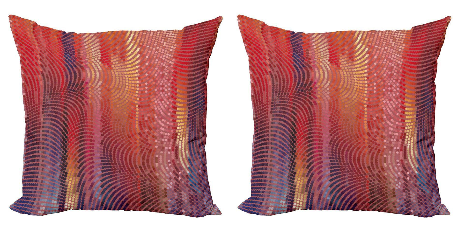 Modern Wellenförmige Pixelated Stück), Accent Mosaic Doppelseitiger (2 Digitaldruck, Kissenbezüge Abakuhaus Abstrakt