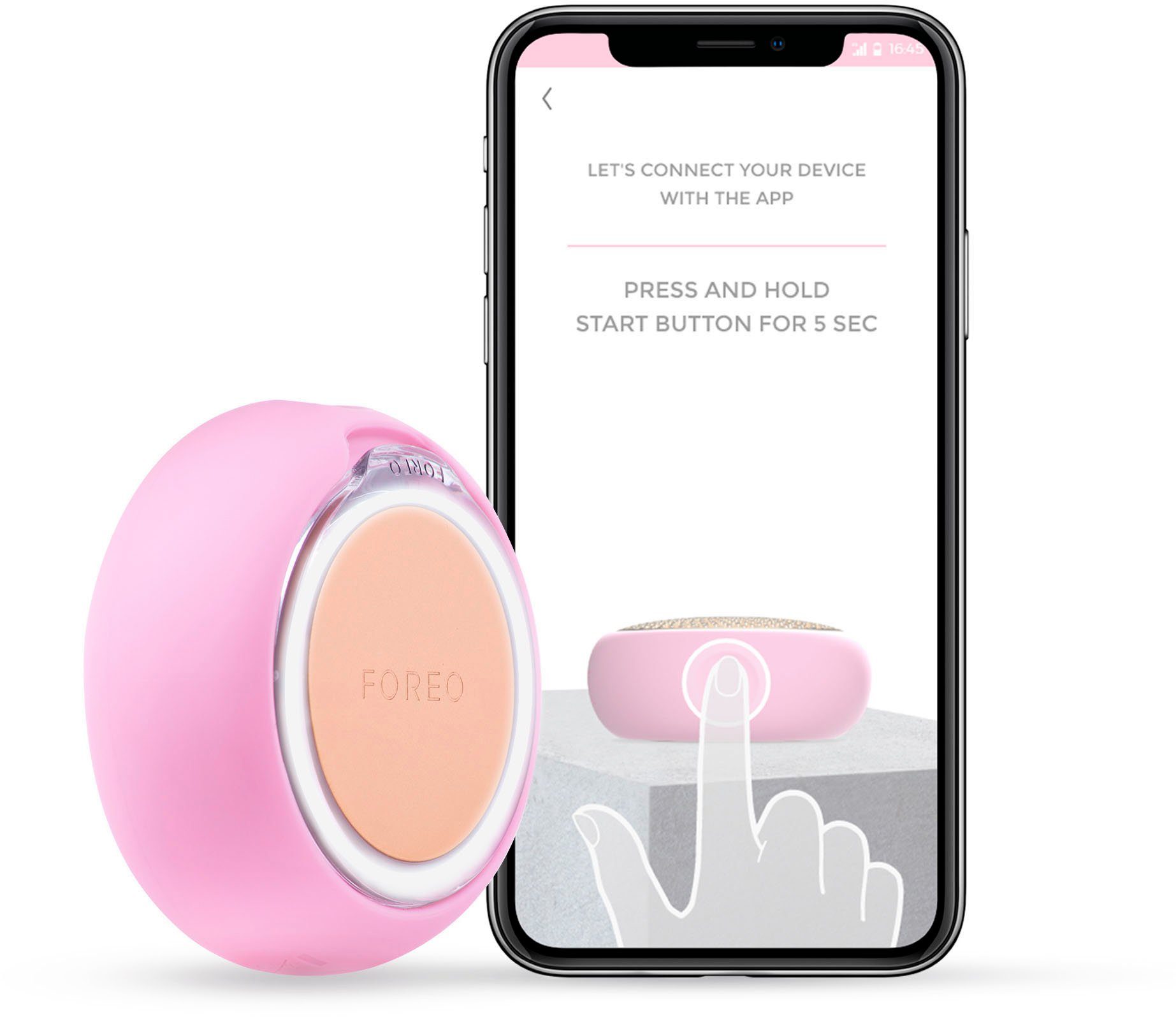 2, pearl FOREO Gesichtsreinigungsbürste Elektrische pink für UFO™ Hauttypen Power alle Maskenbehandlungs-Gerät