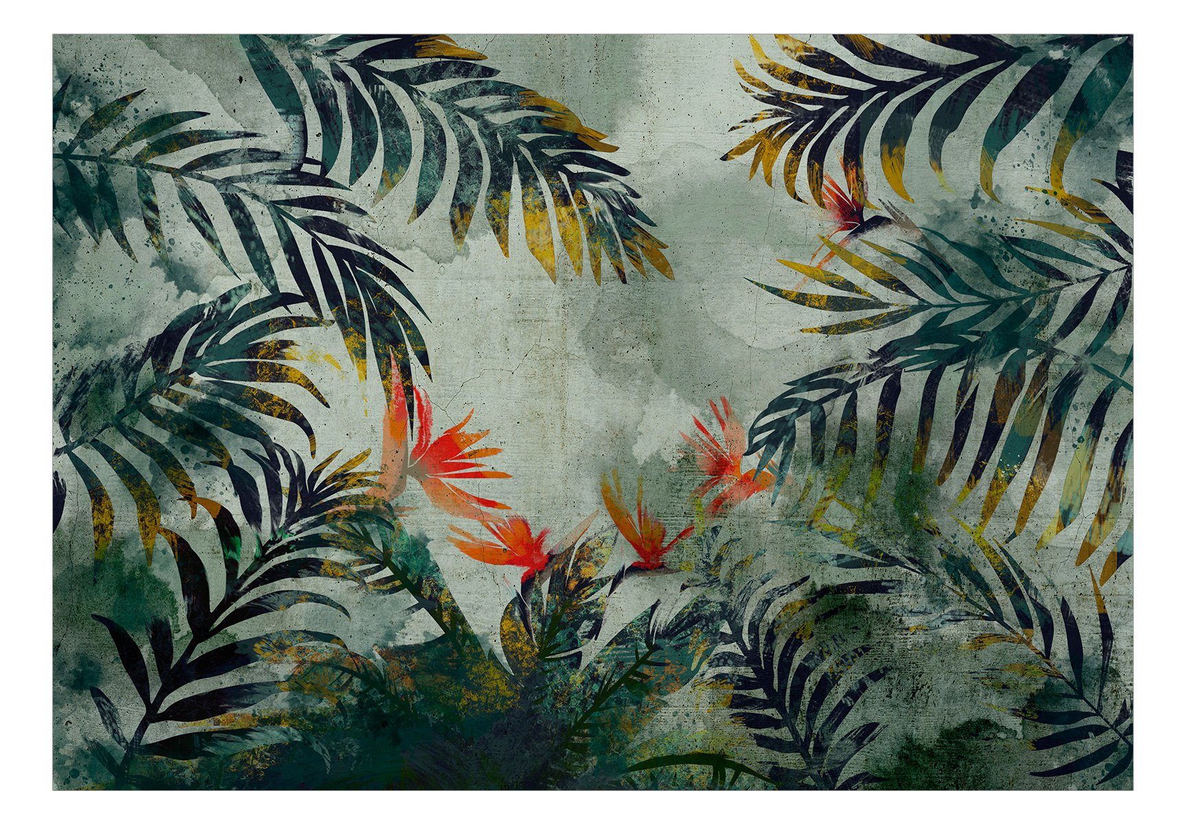 Jungle Tapete 1x0.7 Vliestapete lichtbeständige m, KUNSTLOFT Flowers Design halb-matt,