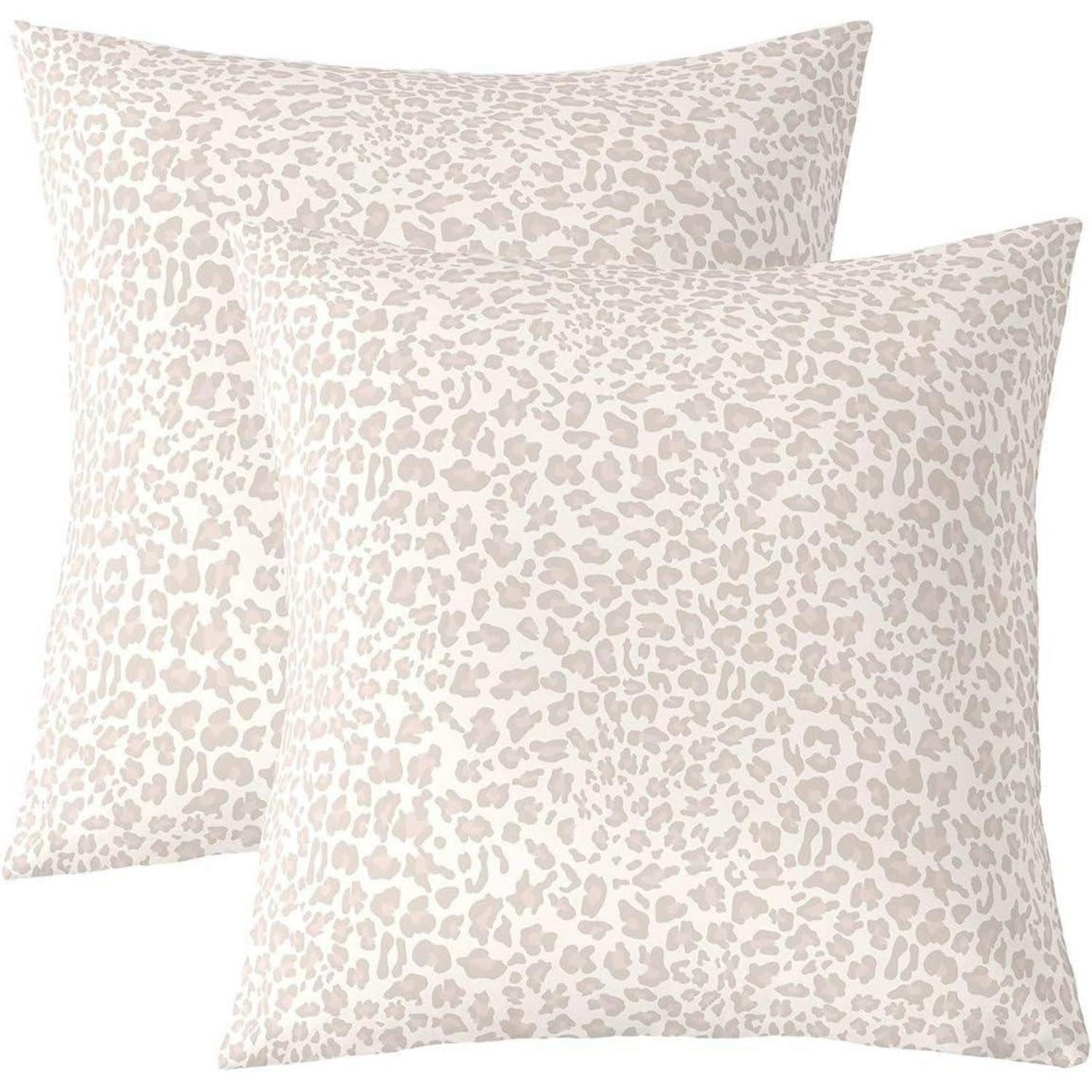 LuxusKollektion Kissenbezug Kissenbezug 2er-Set 60x60cm Leopard Geometrisch