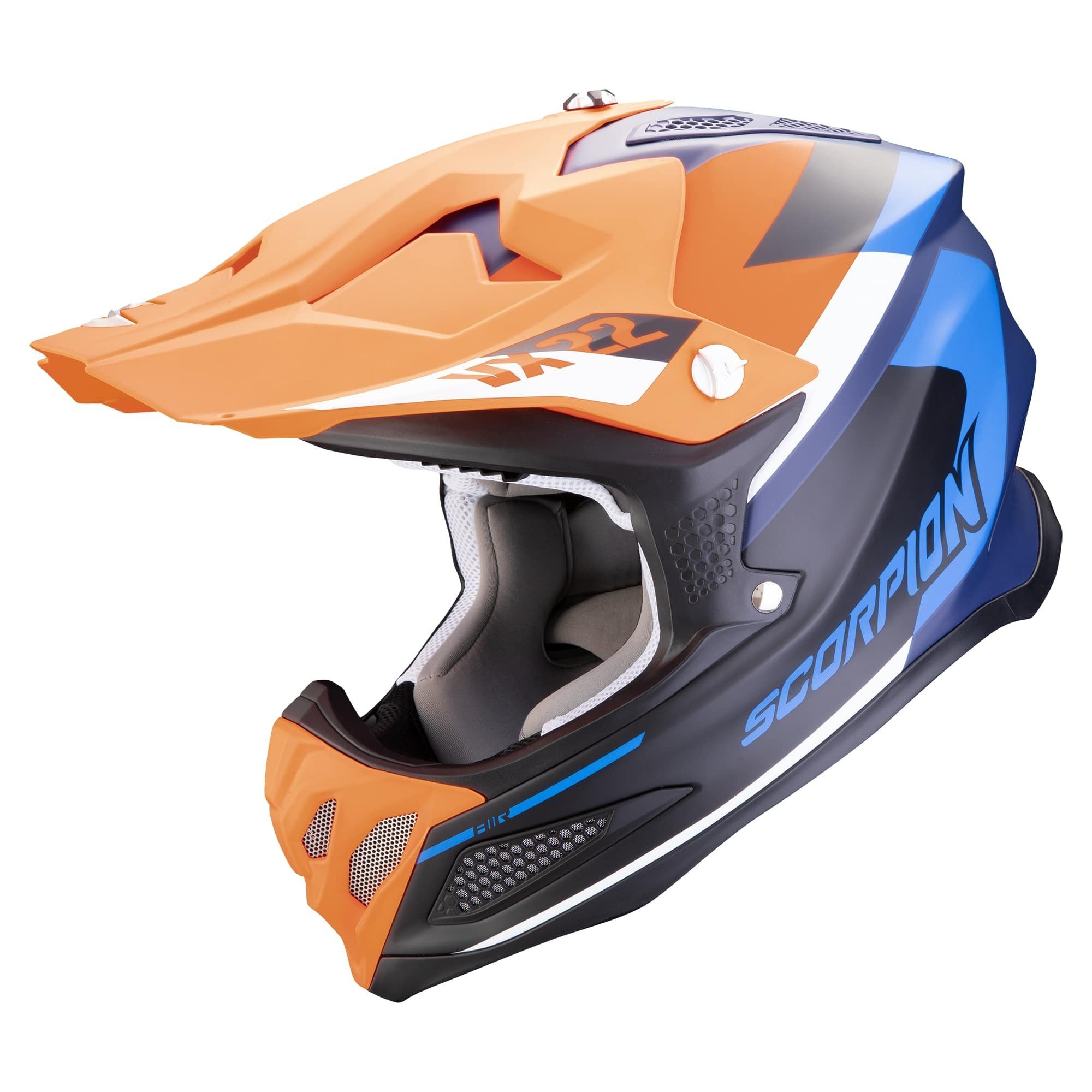 Scorpion Exo Motocrosshelm Scorpion VX 22 Air Beta Matt blau orange