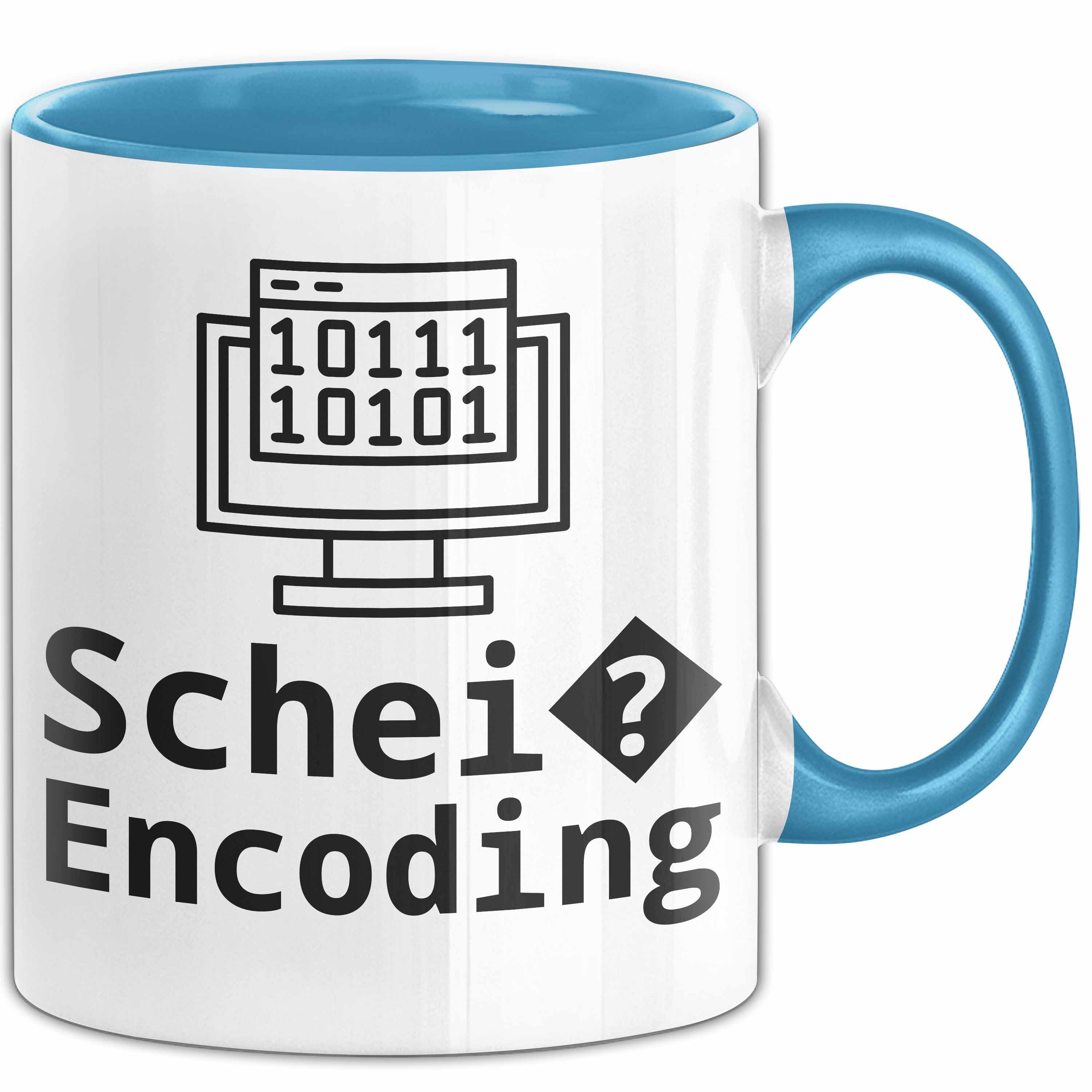 Tasse Scheiß Encoding Tasse Lustiges Informatiker Programmier Kaffee-Becher