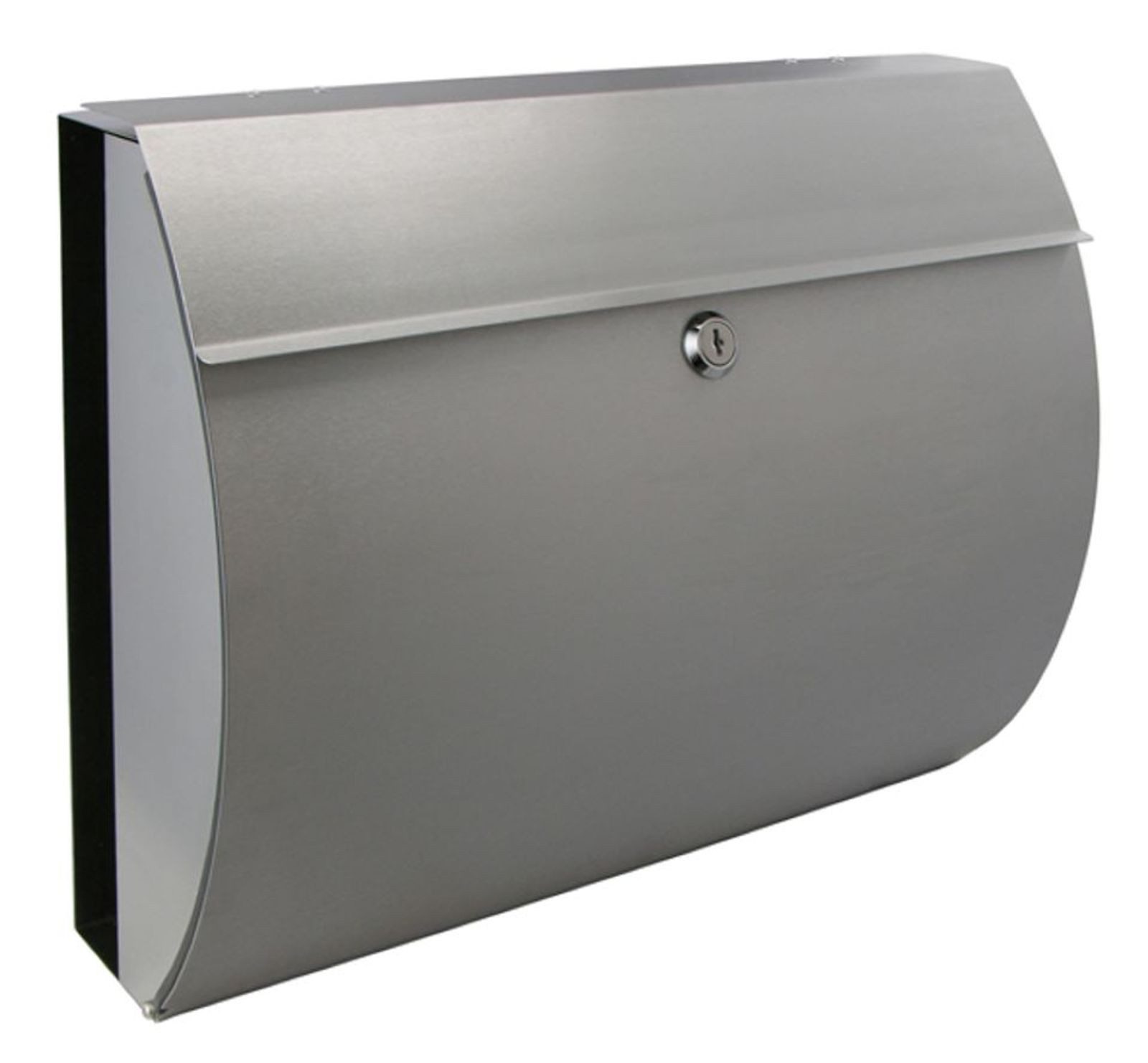 Gravidus Briefkasten Edelstahl Briefkasten mit Zeitungsfach, 2 Schlüssel