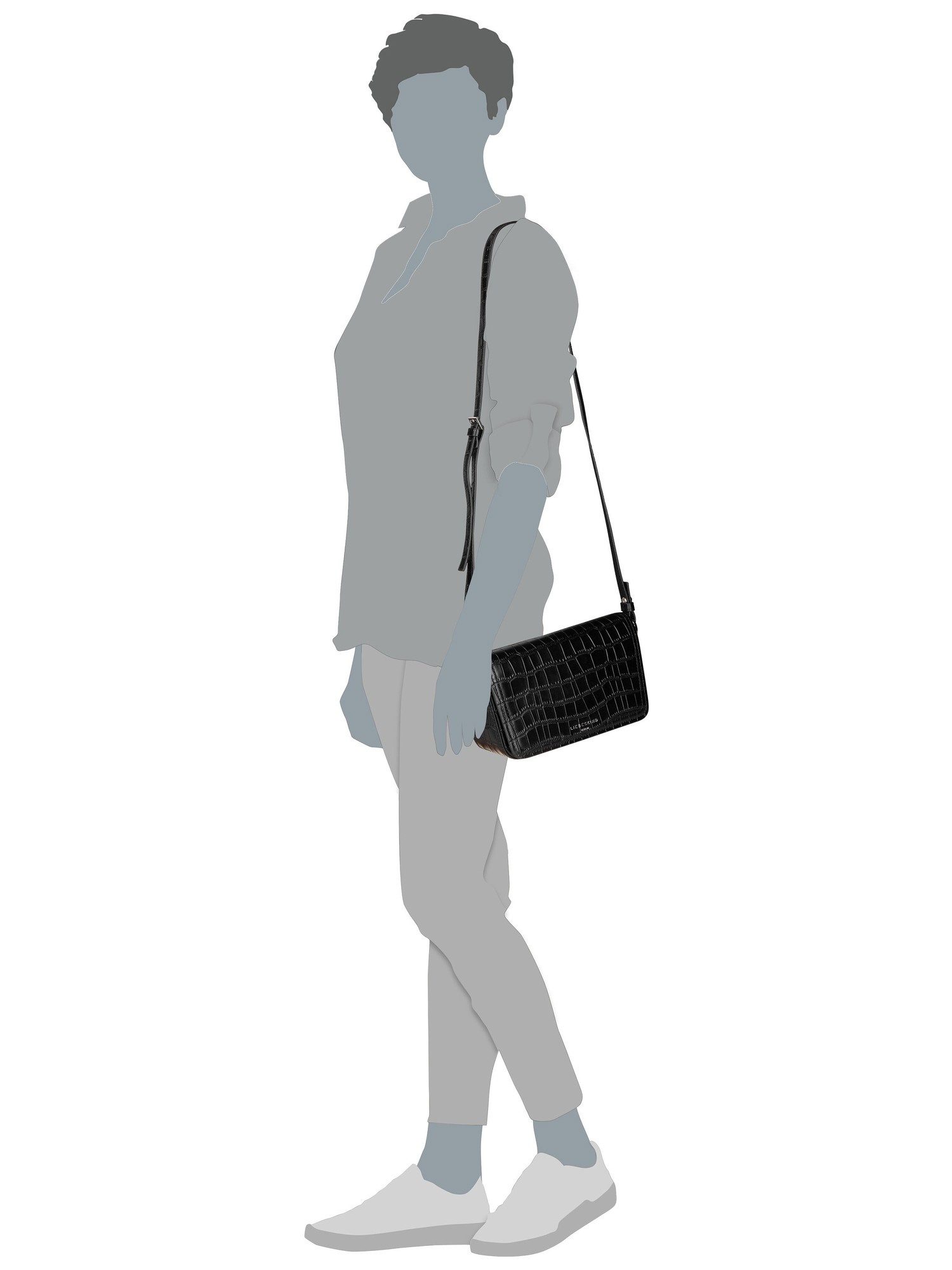 Liebeskind Berlin Umhängetasche Chudy New Croco, Crossbody Bags klein