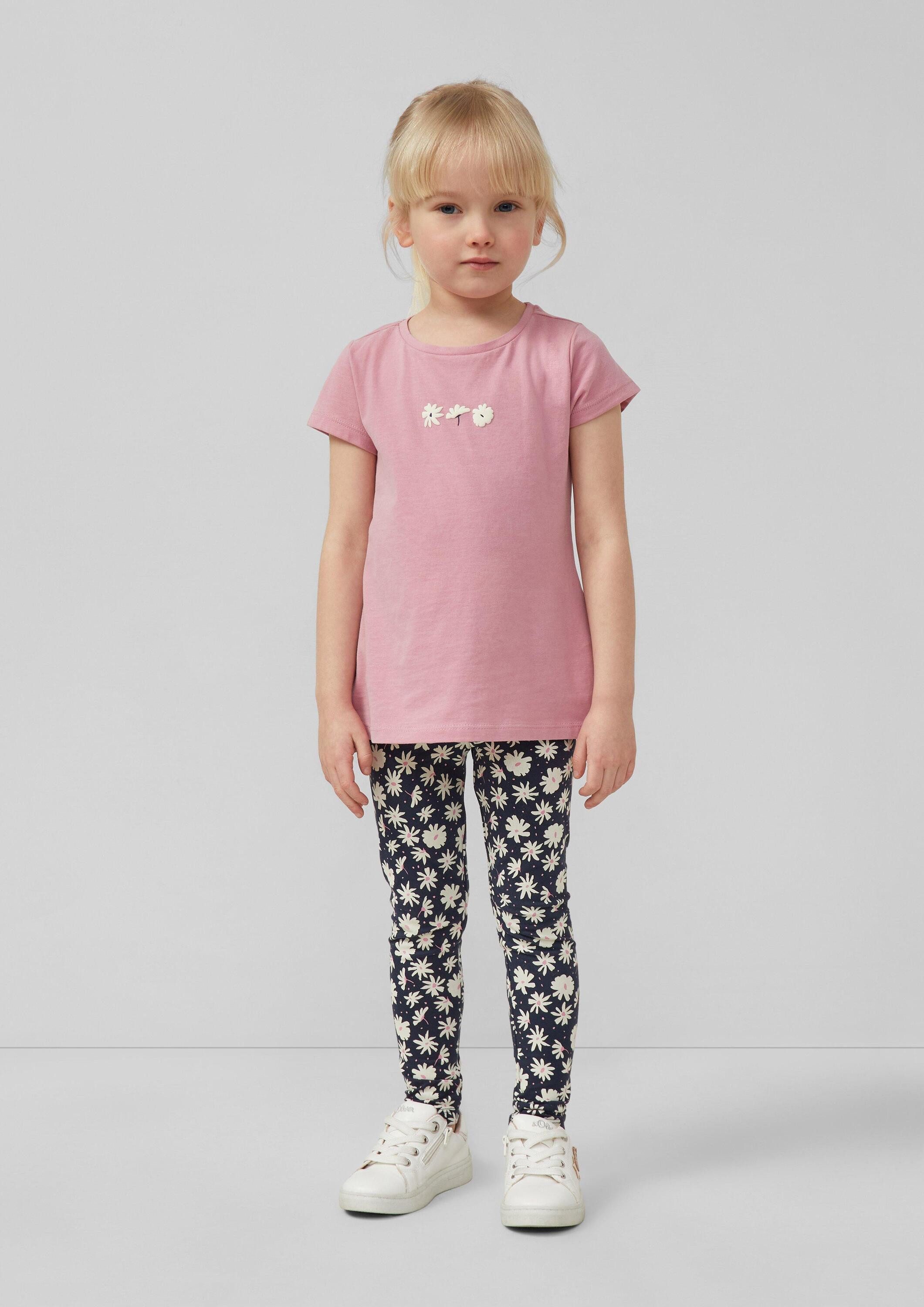 s.Oliver Kurzarmshirt T-Shirt Set aus T-Shirt im A-Shape und Leggings mit All-over-Print