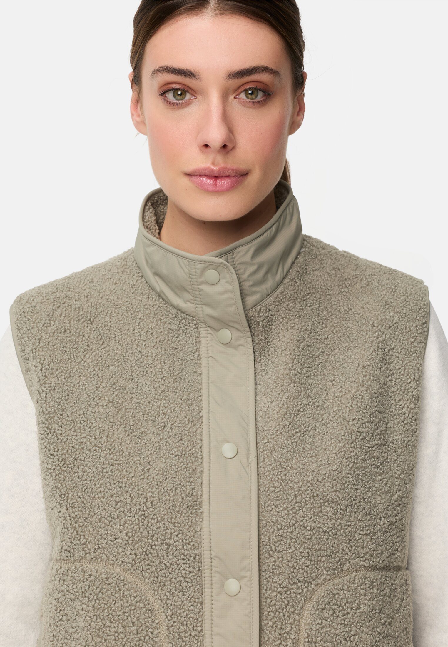 camel active Fleeceweste mit Stehkragen ärmellos
