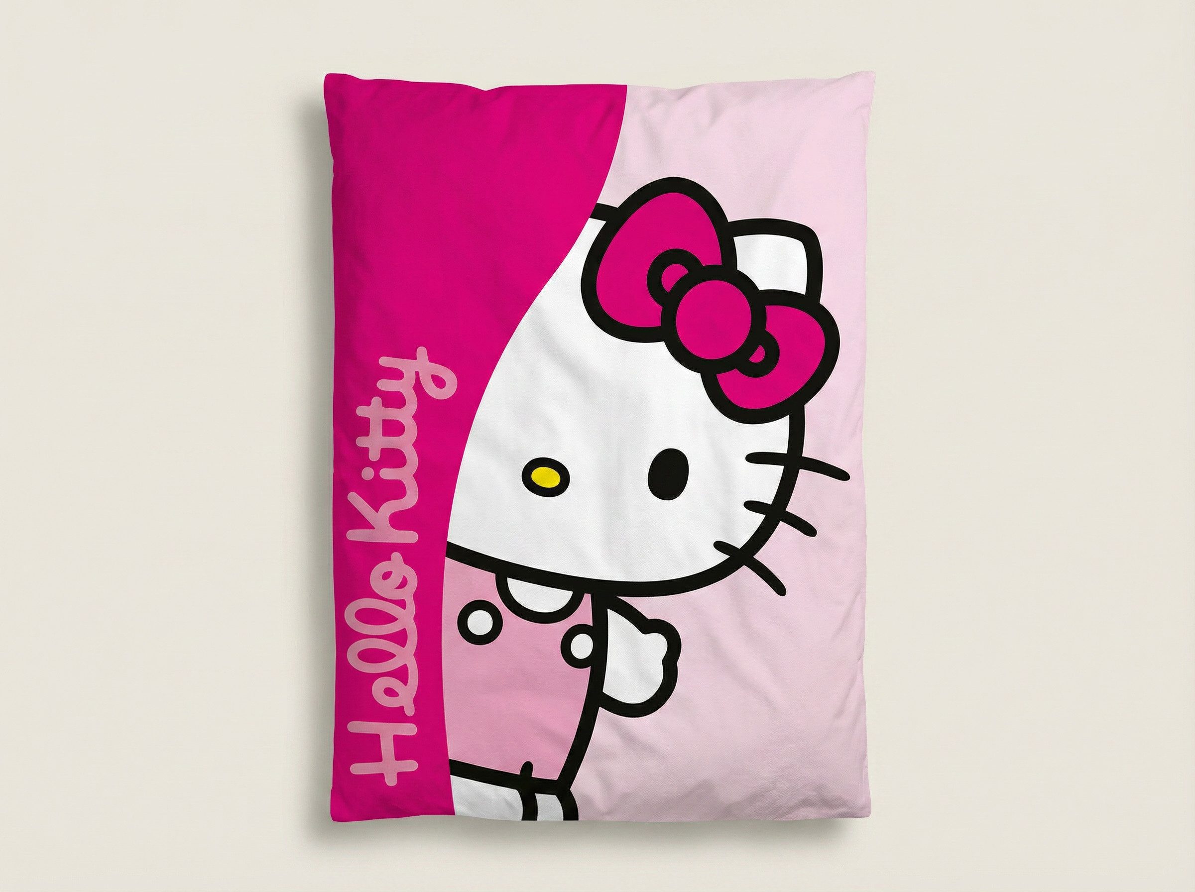 Hello Kitty Bettwäsche Hello Kitty Mädchen Flanell Bettwäsche 2tlg. Set 135-140x200 65x65, Baumwolle, 2 teilig, 100% Baumwolle – Bild 4 von 5