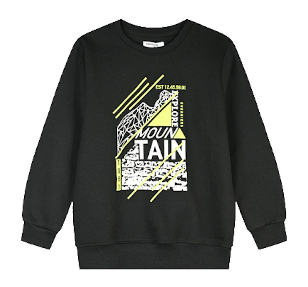 ENERGIERS Jogginganzug ENERGIERS Jungen Jogginganzug Sweatshirt Jogginghose black (2-tlg., 2 teilig) – Bild 4 von 5