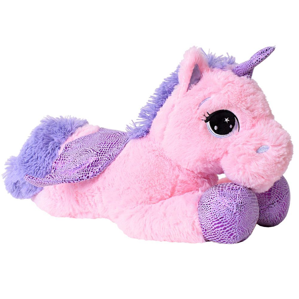 TE-Trend Kuscheltier Einhorn 45cm Plüschtier Stofftier Pferd Unicorn, lila günstig online kaufen