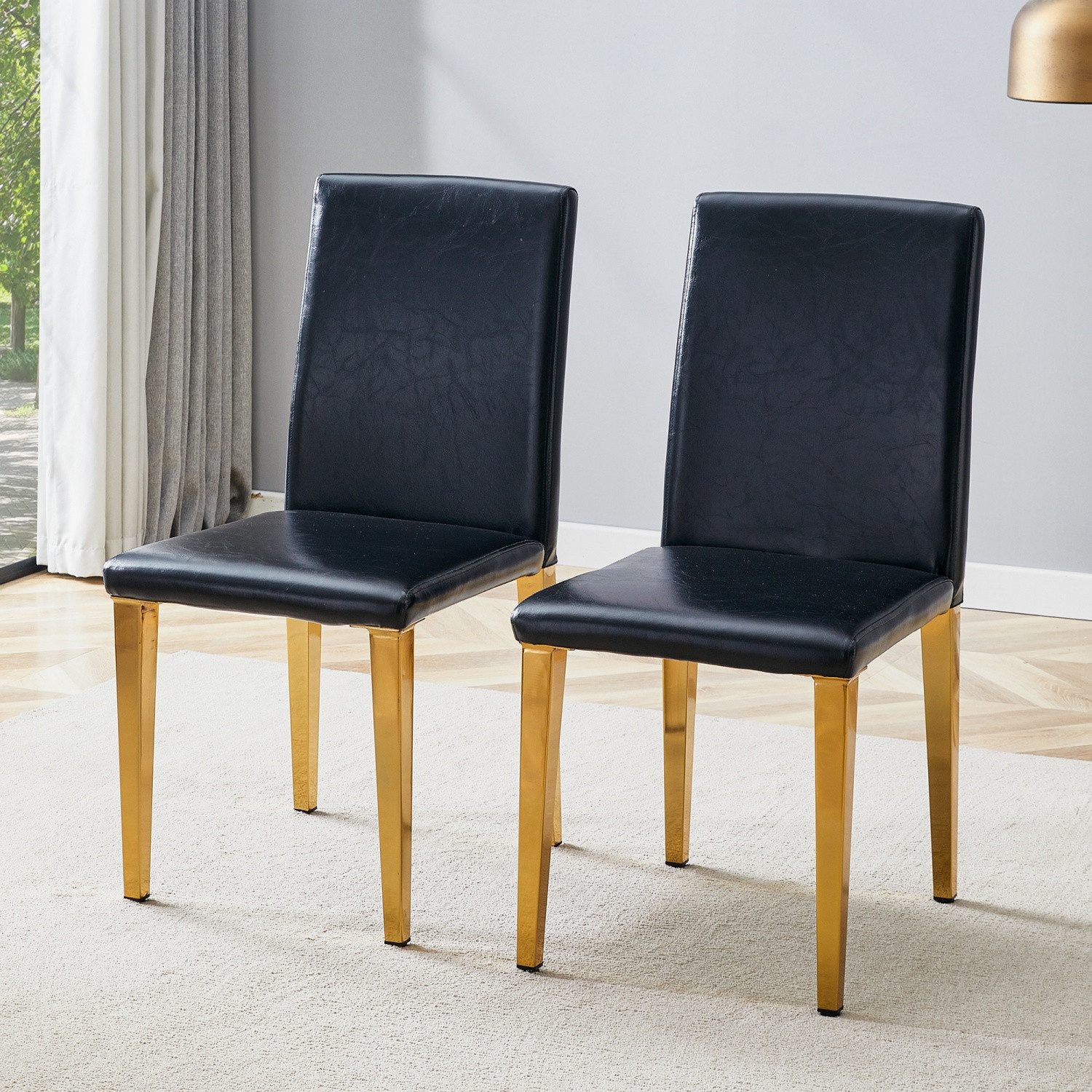 ANYSUN Esszimmerstuhl Esszimmerstühle 2 / 4er Set Kunstleder Modern bequem (Minimalistische,Polsterstuhl, hohe Belastbarkeit, 2 St), Metallbeine,Passt perfekt in moderne Esszimmer, Wohnzimmer u. v. m.