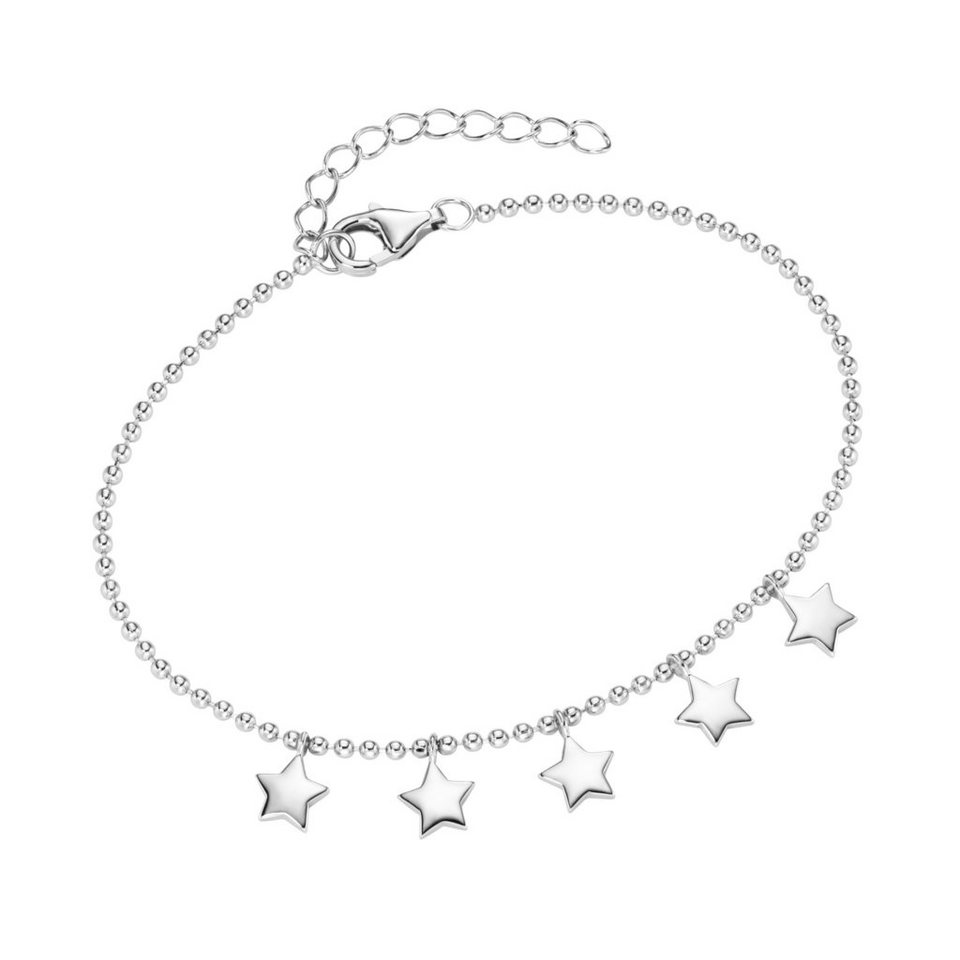 Smart Jewel Armband mit kleinen Sternen als Behang, Silber 925