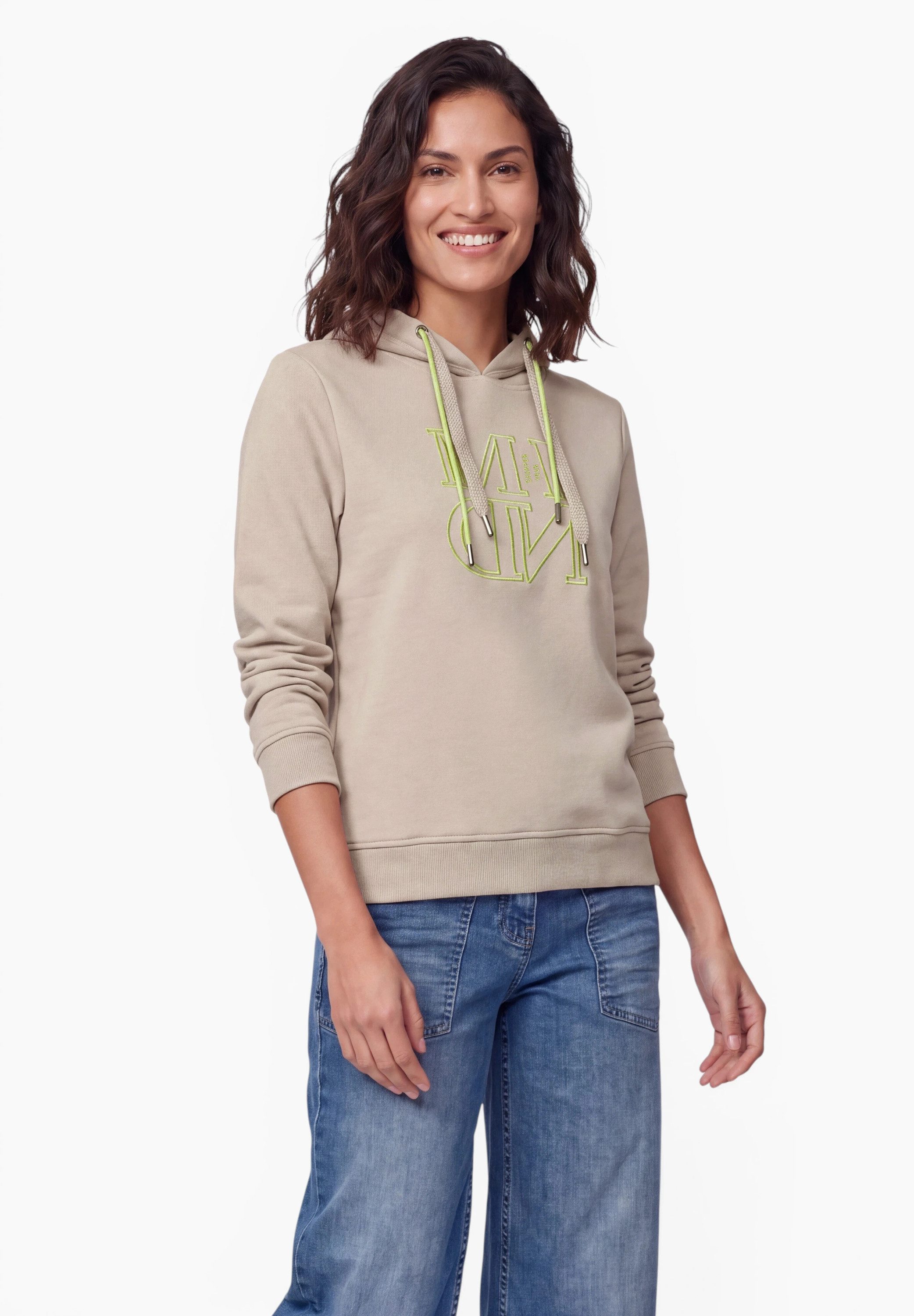 CECIL Hoodie mit elastiksaum