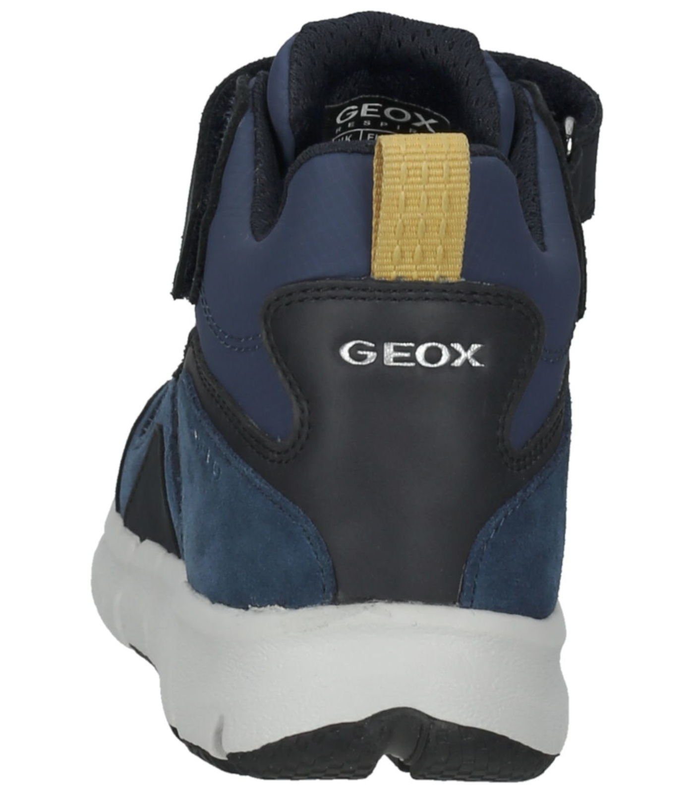 Geox Stiefelette Leder/Textil Schnürstiefelette Navy