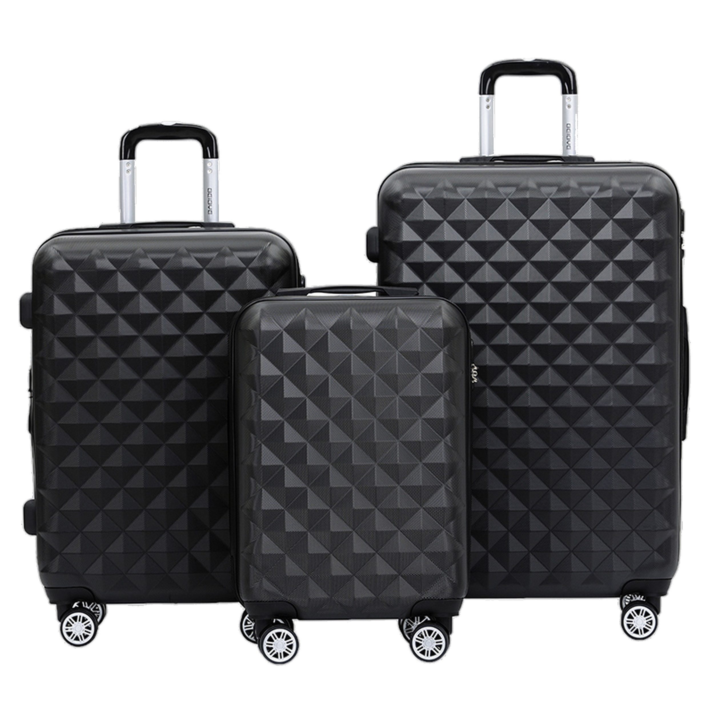 Beibye Trolleyset Beibye 3-tlg. - Light - XL-Volumen - 4 Rollen - Dehnfalte, div. Farben