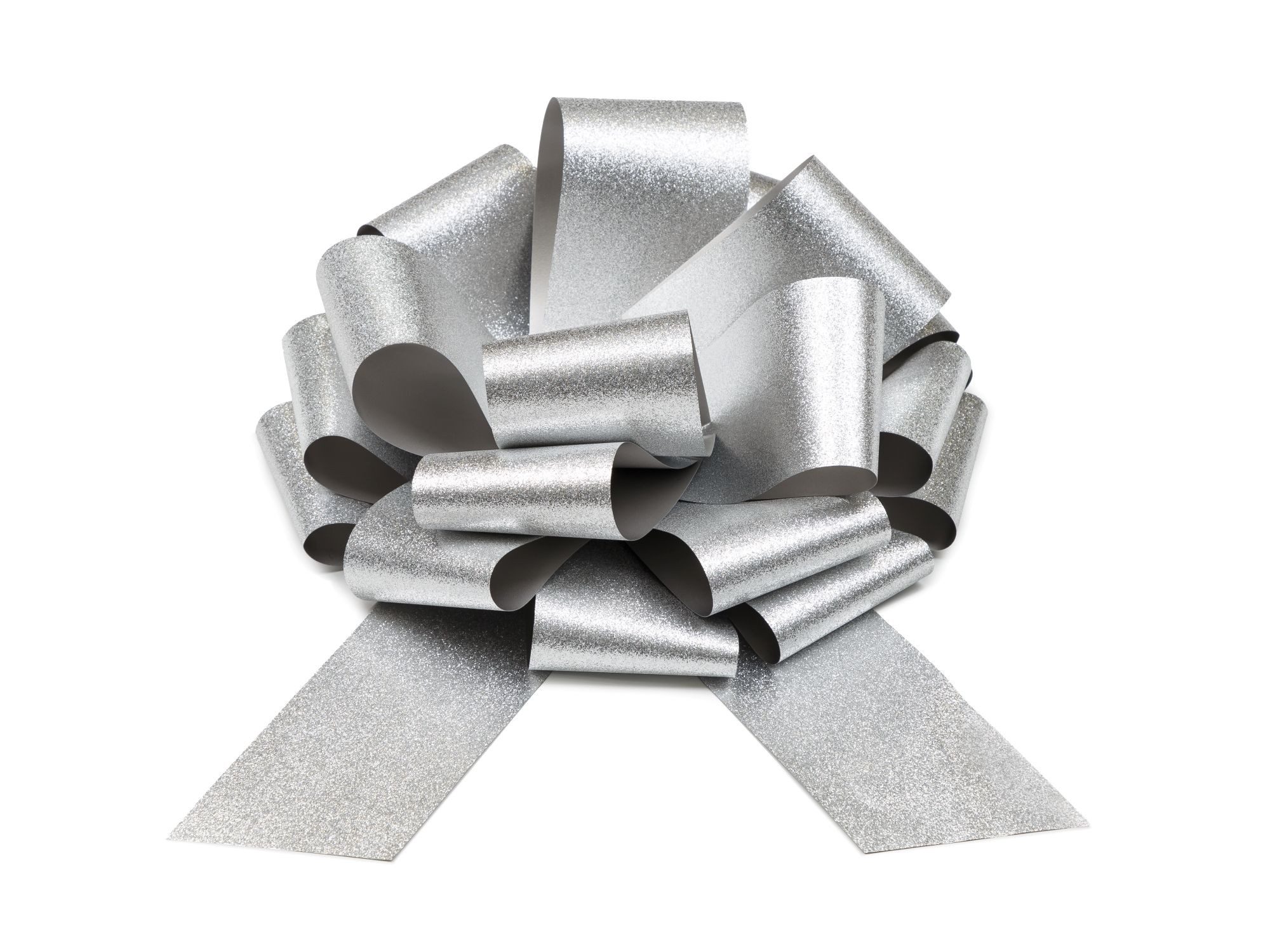partydeco Hängedekoration Dekoschleife ø 40 cm, Silber