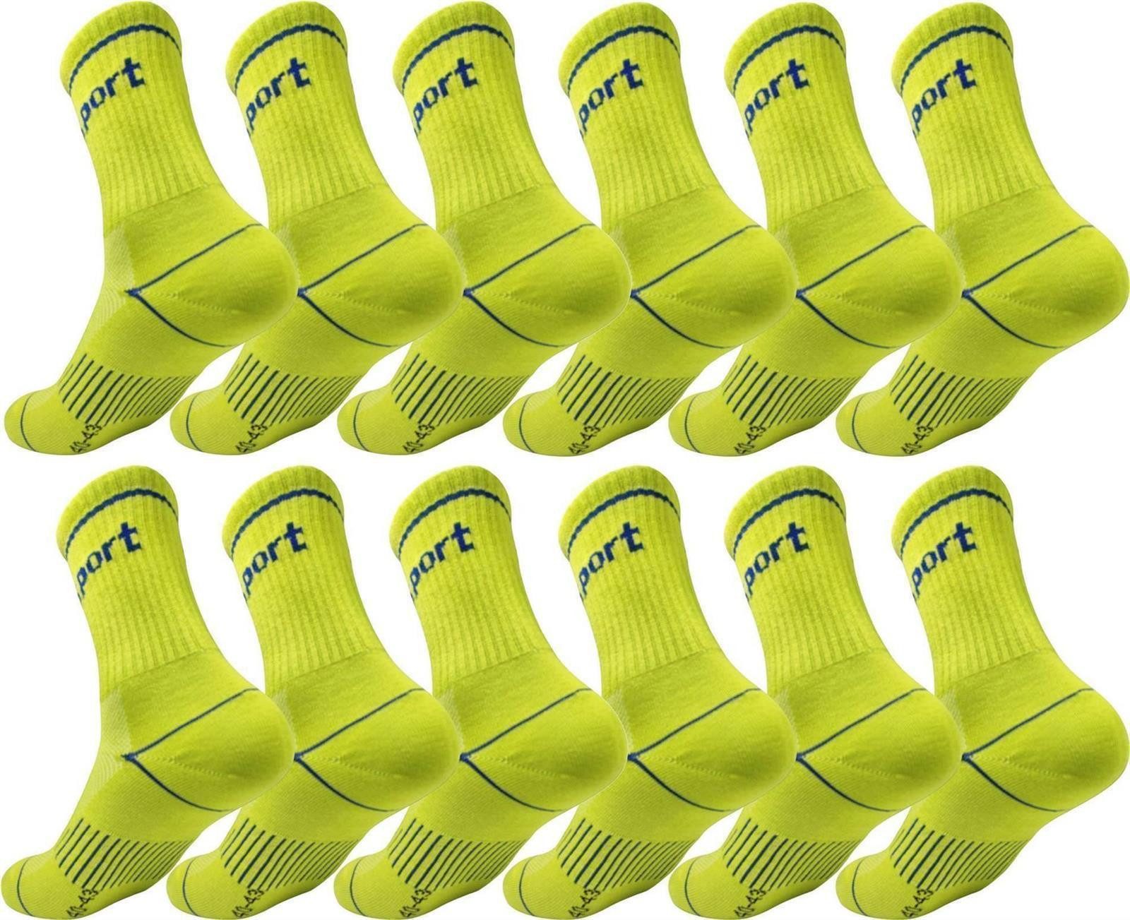 EloModa Sportsocken 12 Paar Sportsocken Herren Damen – mit Streifen, atmungsaktiv & bequem (12-Paar)