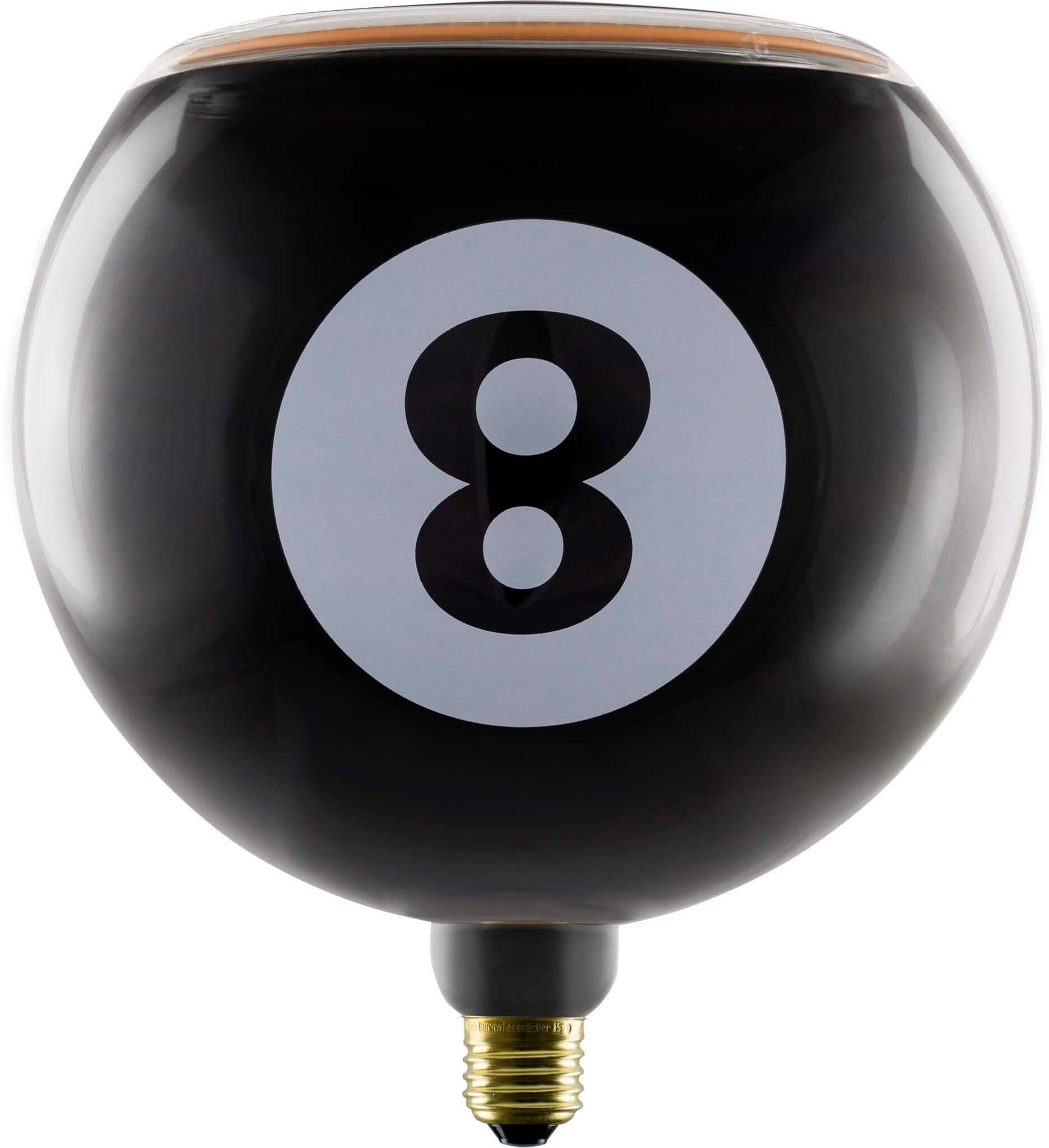 SEGULA LED-Leuchtmittel LED Floating Billard 200 black 8, E27, 1 St., Extra-Warmweiß, handmade