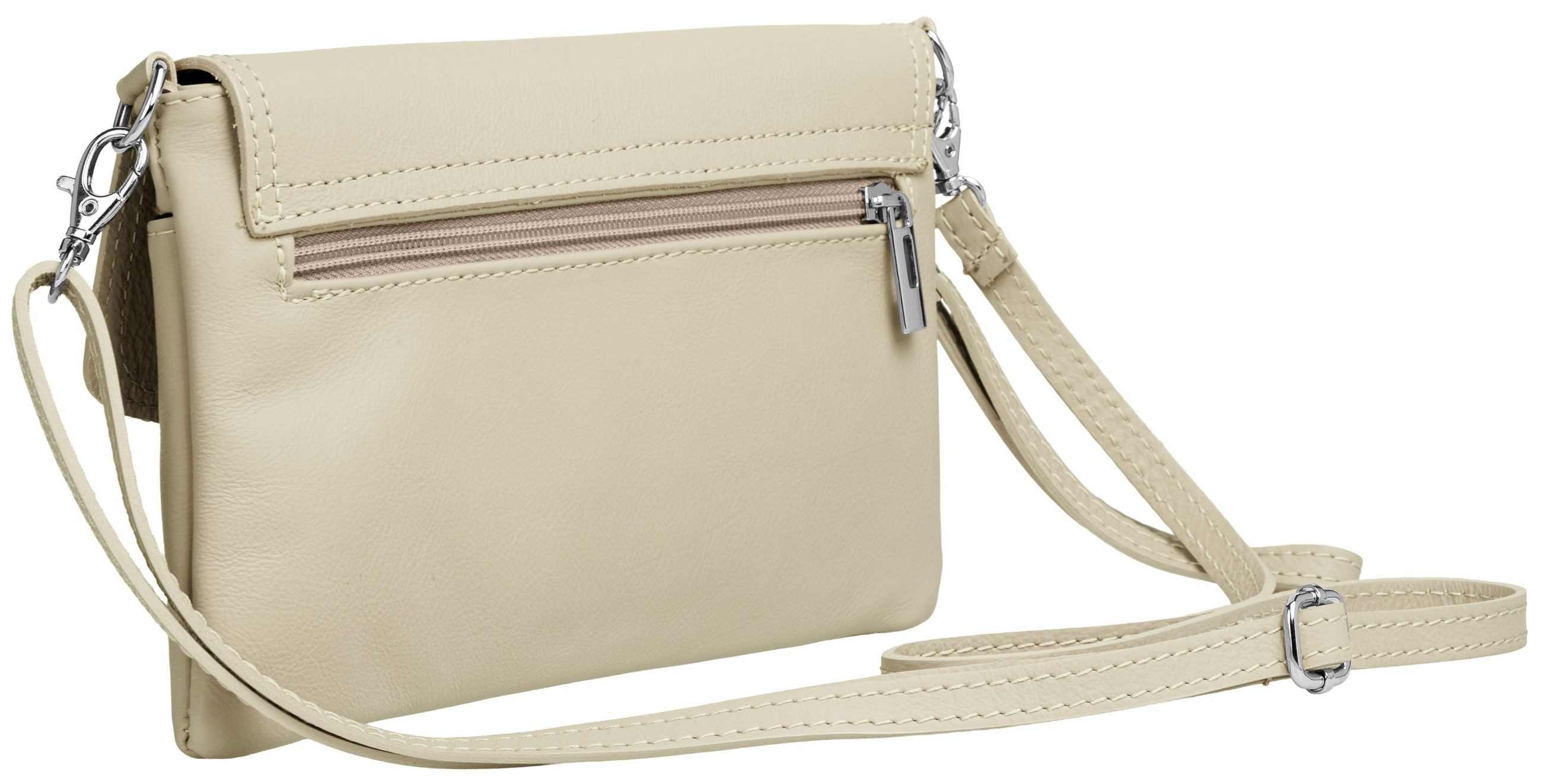 Caspar Clutch Abendtasche Leder Damen Umhängetasche - PREMIUM LINE - Modell No.322, aus 100% gewaschenem Echtleder aus Italien - samtig weich & nachhaltig