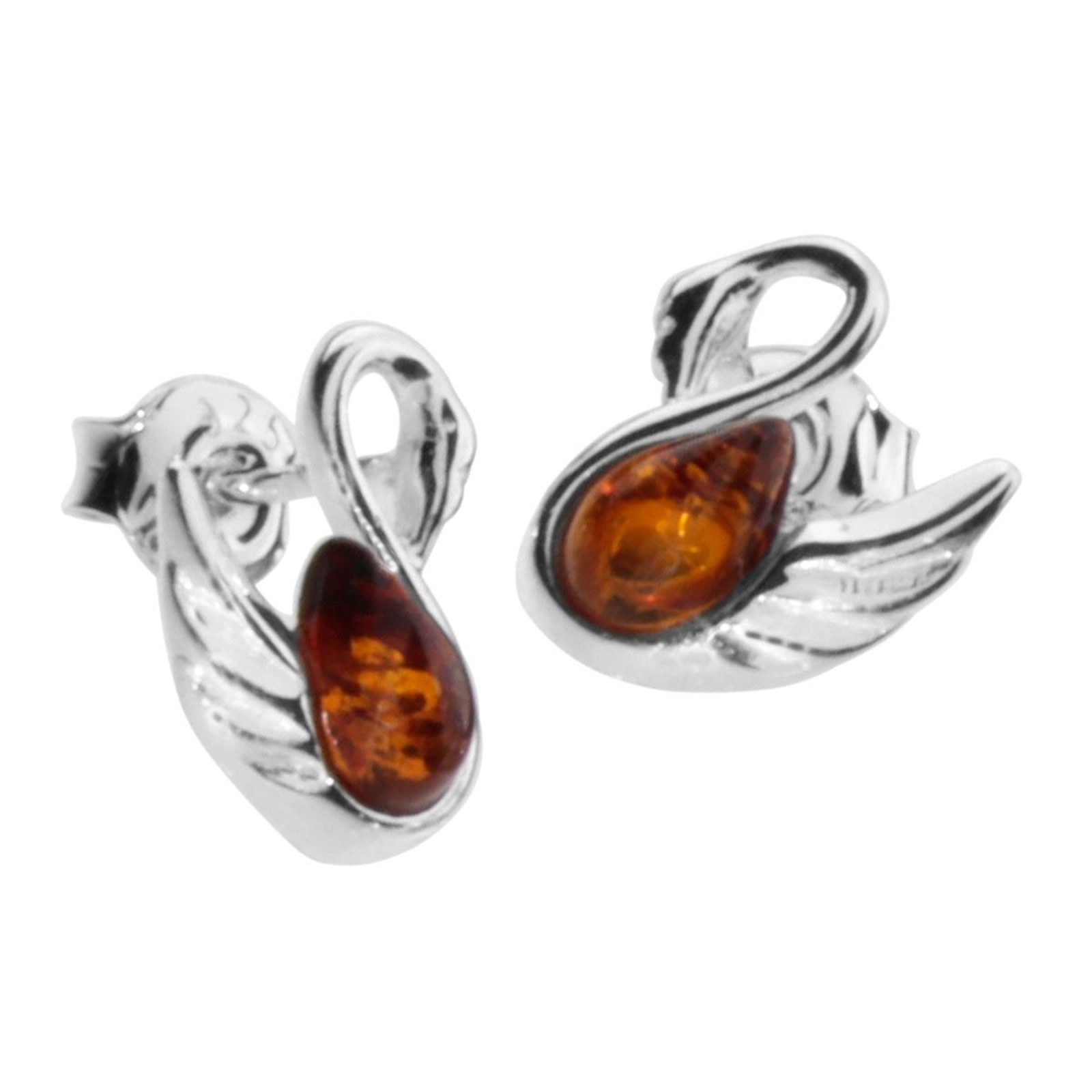 OSTSEE-SCHMUCK Paar Ohrstecker Ostsee-Schmuck Ohrstecker Schwan Ohrstecker günstig online kaufen