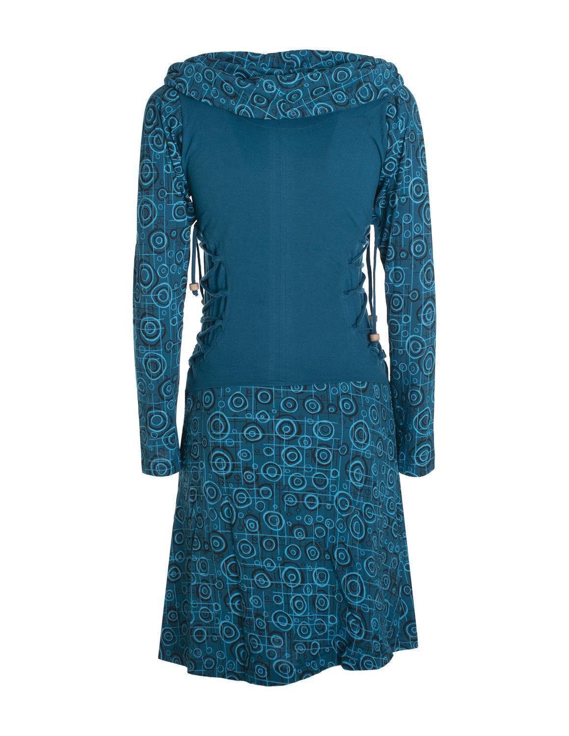 Vishes Jerseykleid Langarm Strickkleid Sweatshirtkleid mit Schnürung Elfen, günstig online kaufen