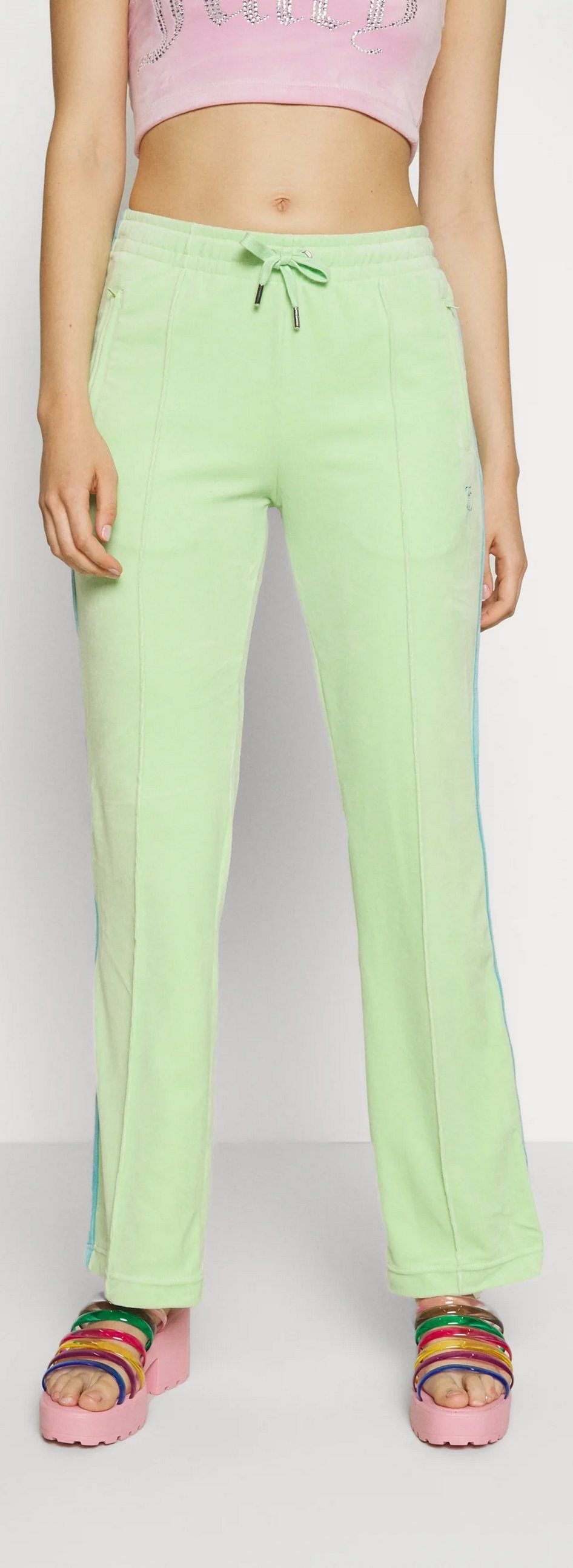 Contrast Trackpant Juicy Sporthose mint Couture TIna Velour