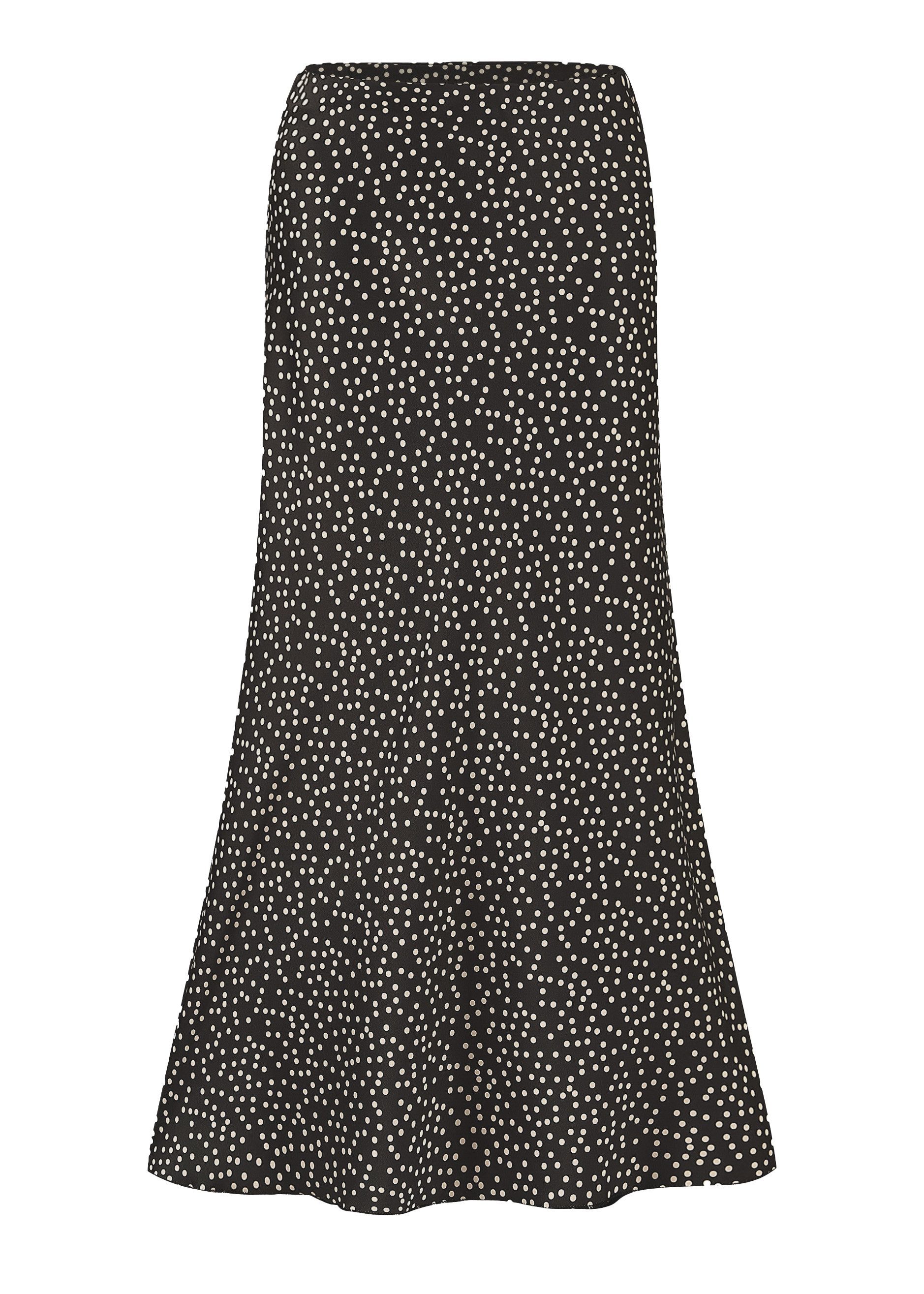 SASSYCLASSY Minirock Midi Satinrock Damen Elegant mit Punktmuster A-Linie R günstig online kaufen