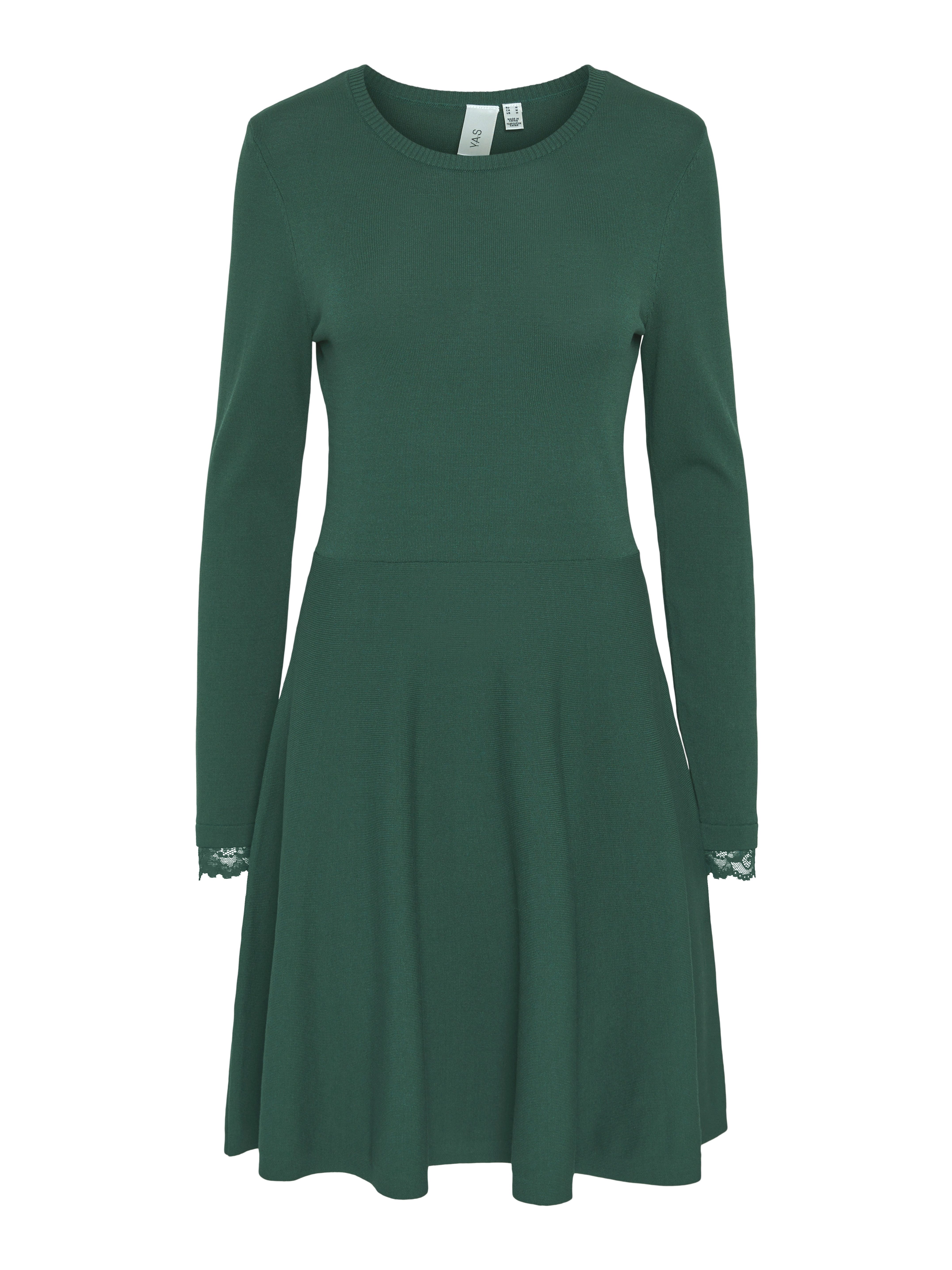 Y.A.S Strickkleid YASBECCO mit Spitze am Ärmelsaum – Bild 4 von 5
