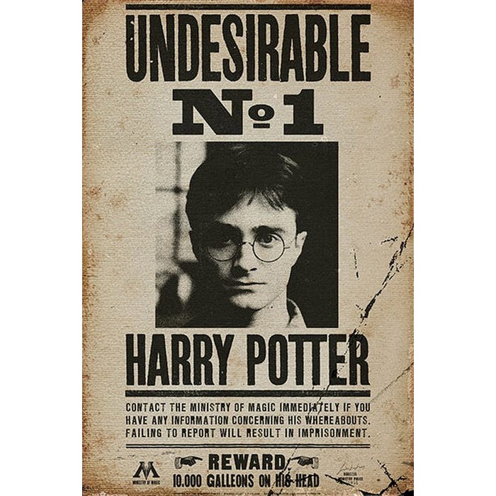 GB eye Poster Harry Potter Poster Undesirable No. 1 61 x 91 5 cm