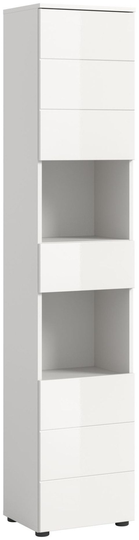 xonox.home Hochschrank Weiß Hochglanz Siphonausschnitt Melamin günstig online kaufen