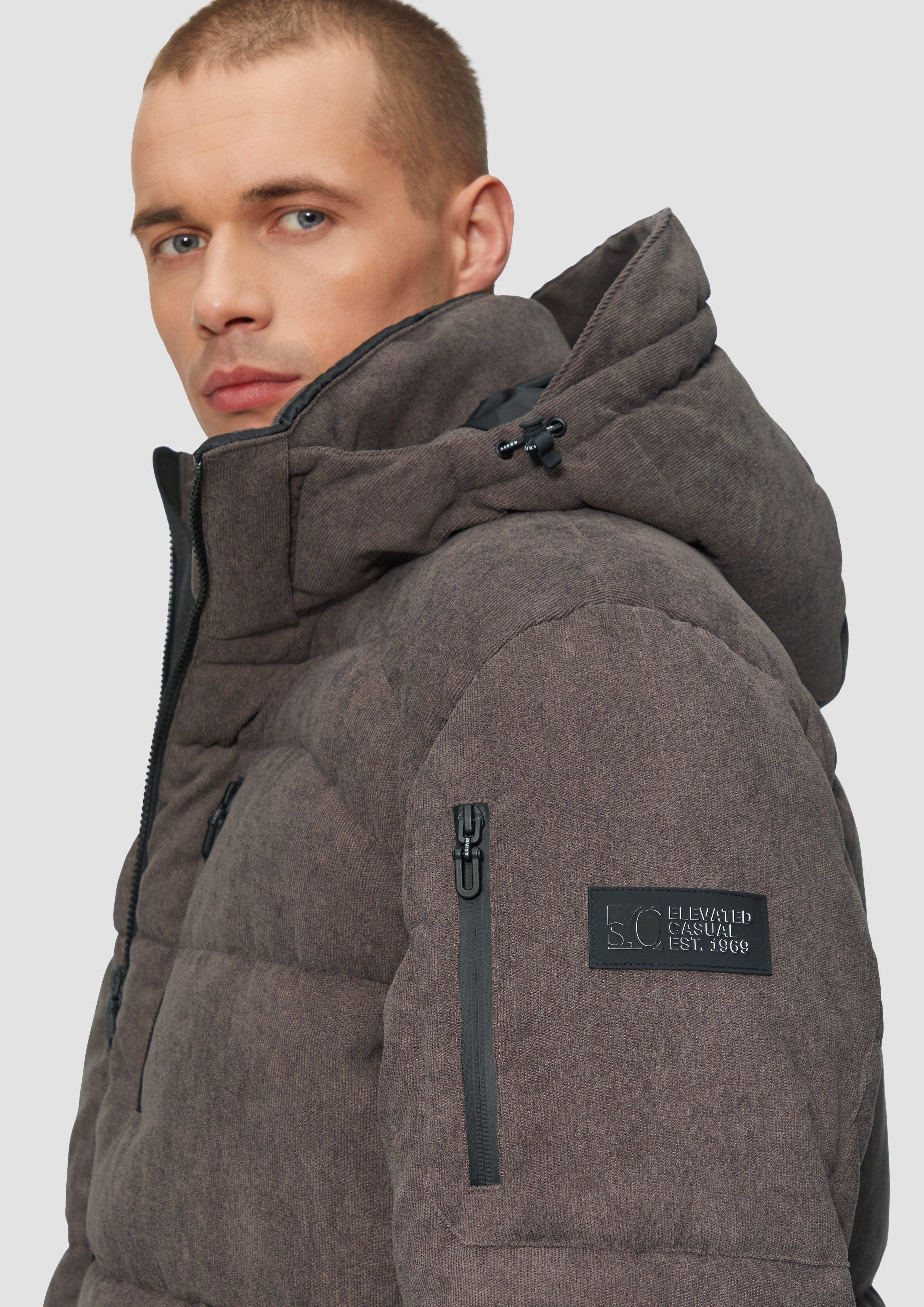 s.Oliver Allwetterjacke Wasserabweisende Steppjacke in Cord-Optik günstig online kaufen