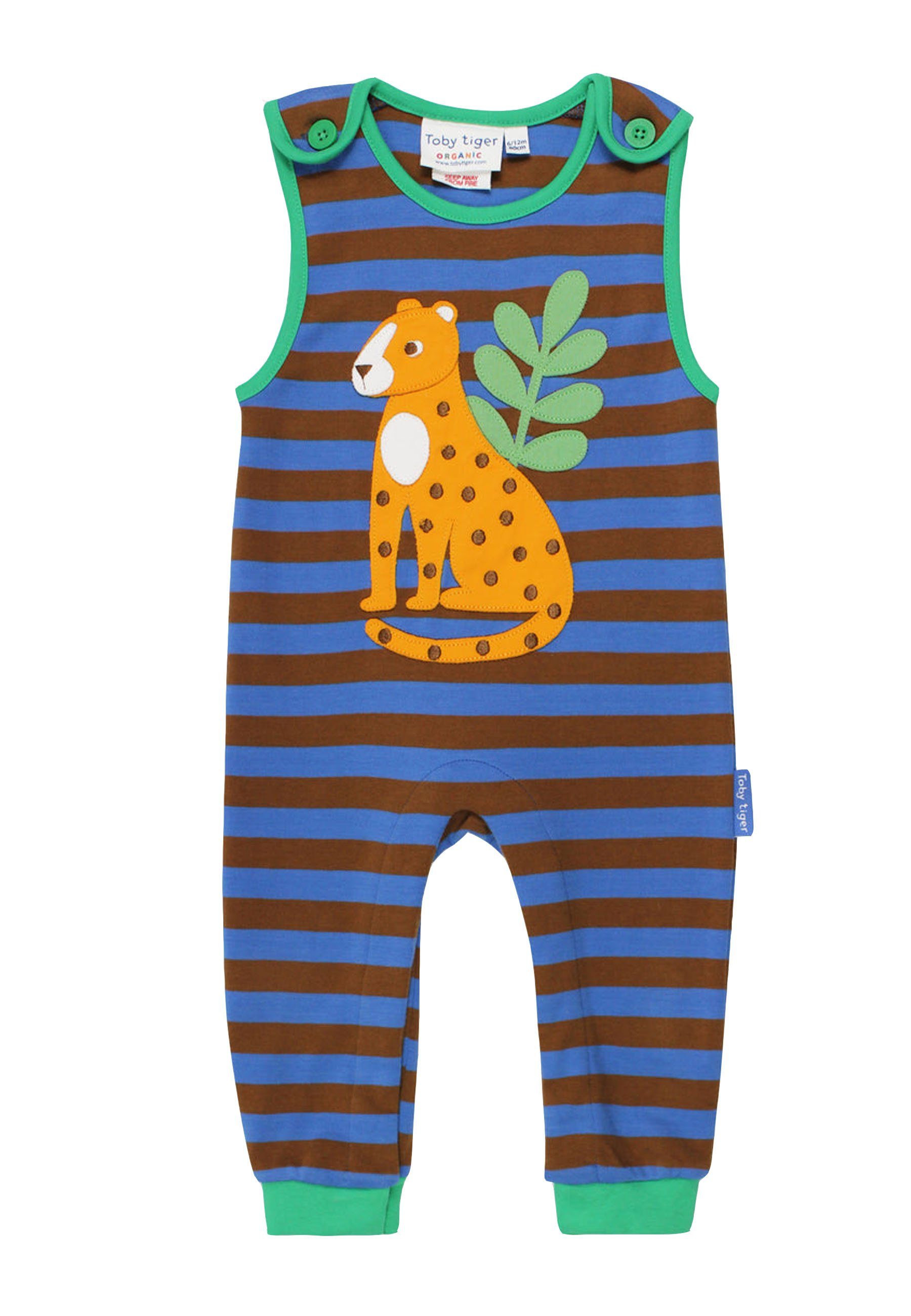 Toby Tiger Strampler Strampler mit Leoparden Applikation