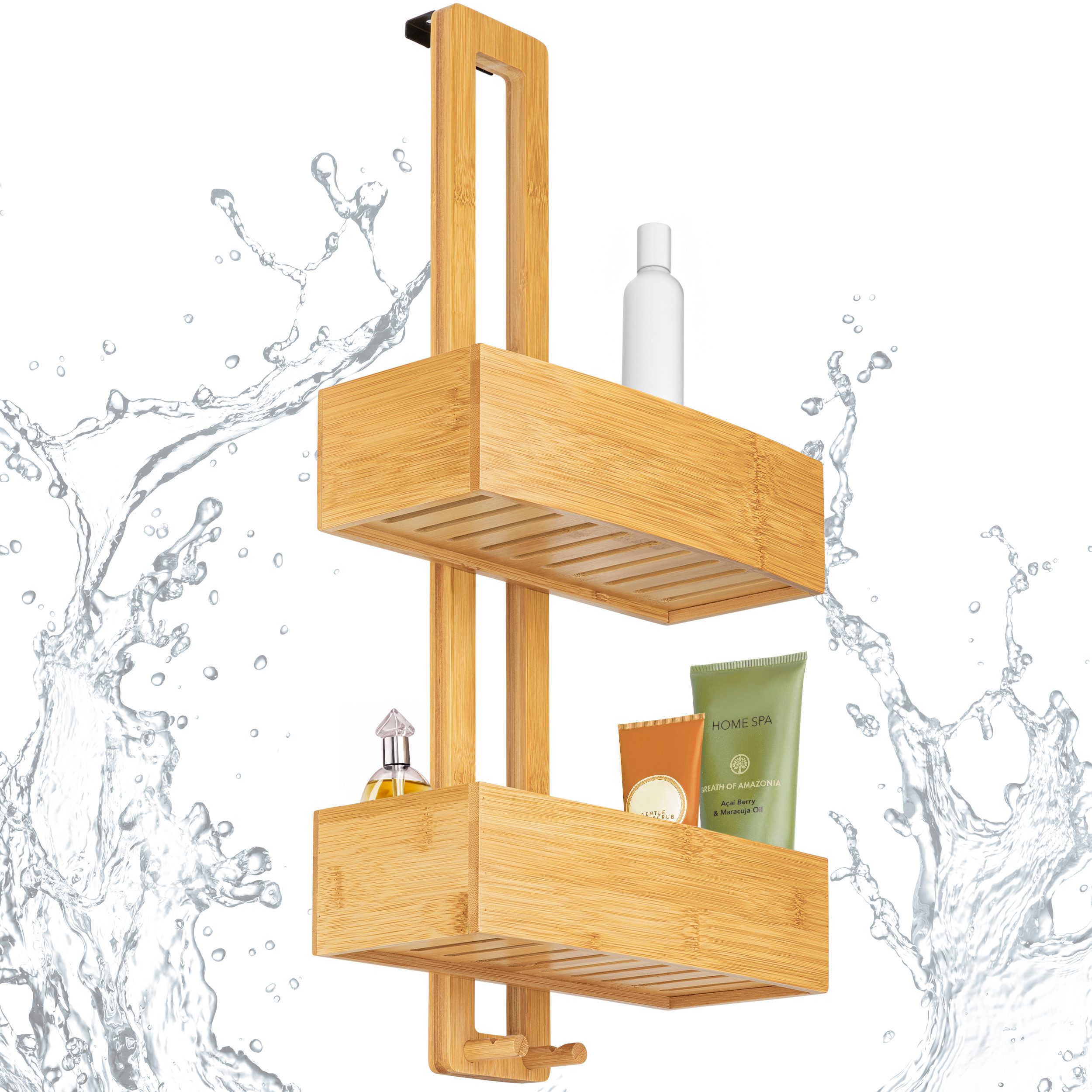 ONVAYA Duschregal Duschregal aus Bambus, Badregal zum Hängen, ohne Bohren günstig online kaufen