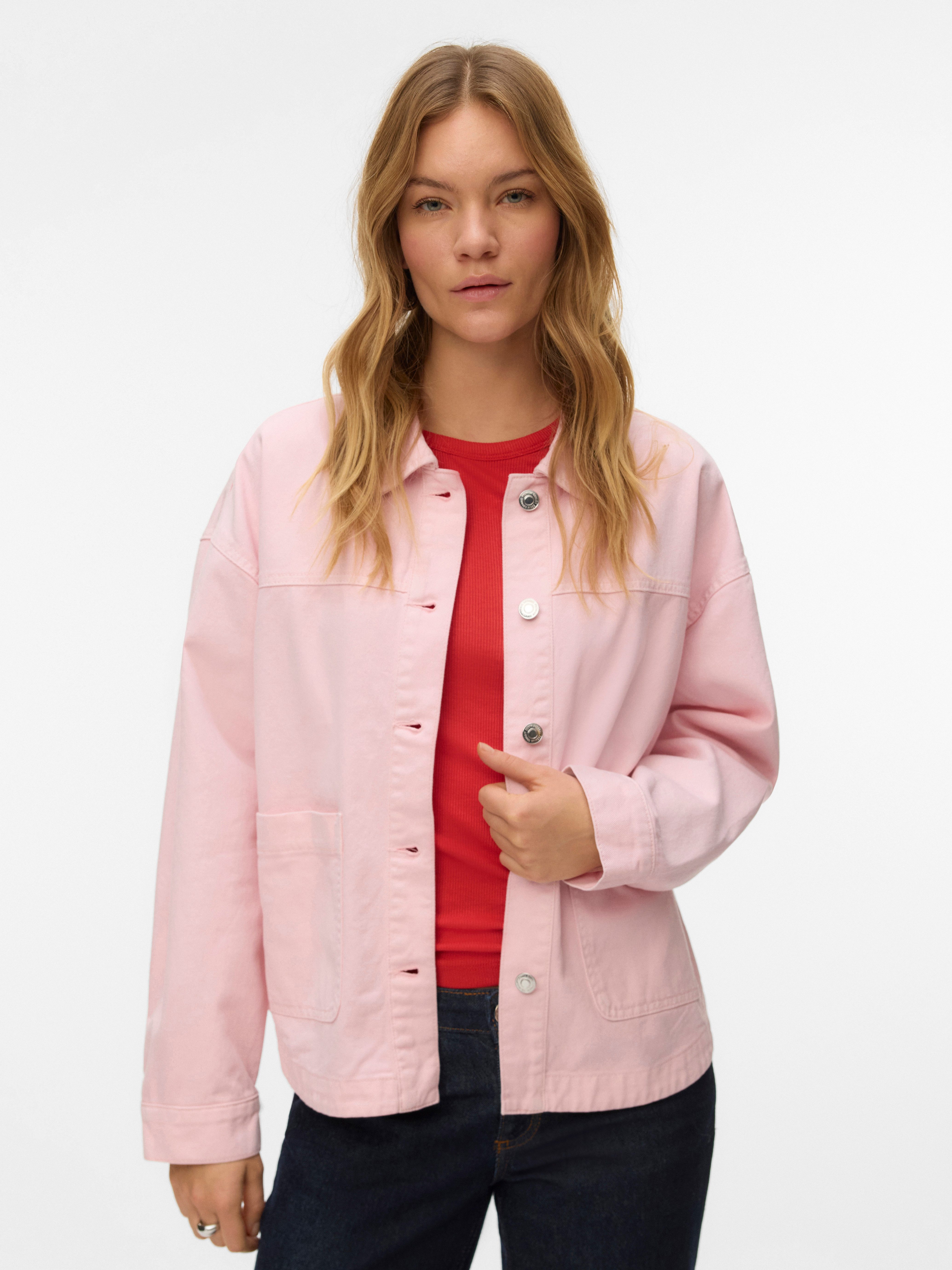Vero Moda Jeansjacke VMJAMIE LS DENIM SHACKET MIX NOOS Baumwollmischung günstig online kaufen