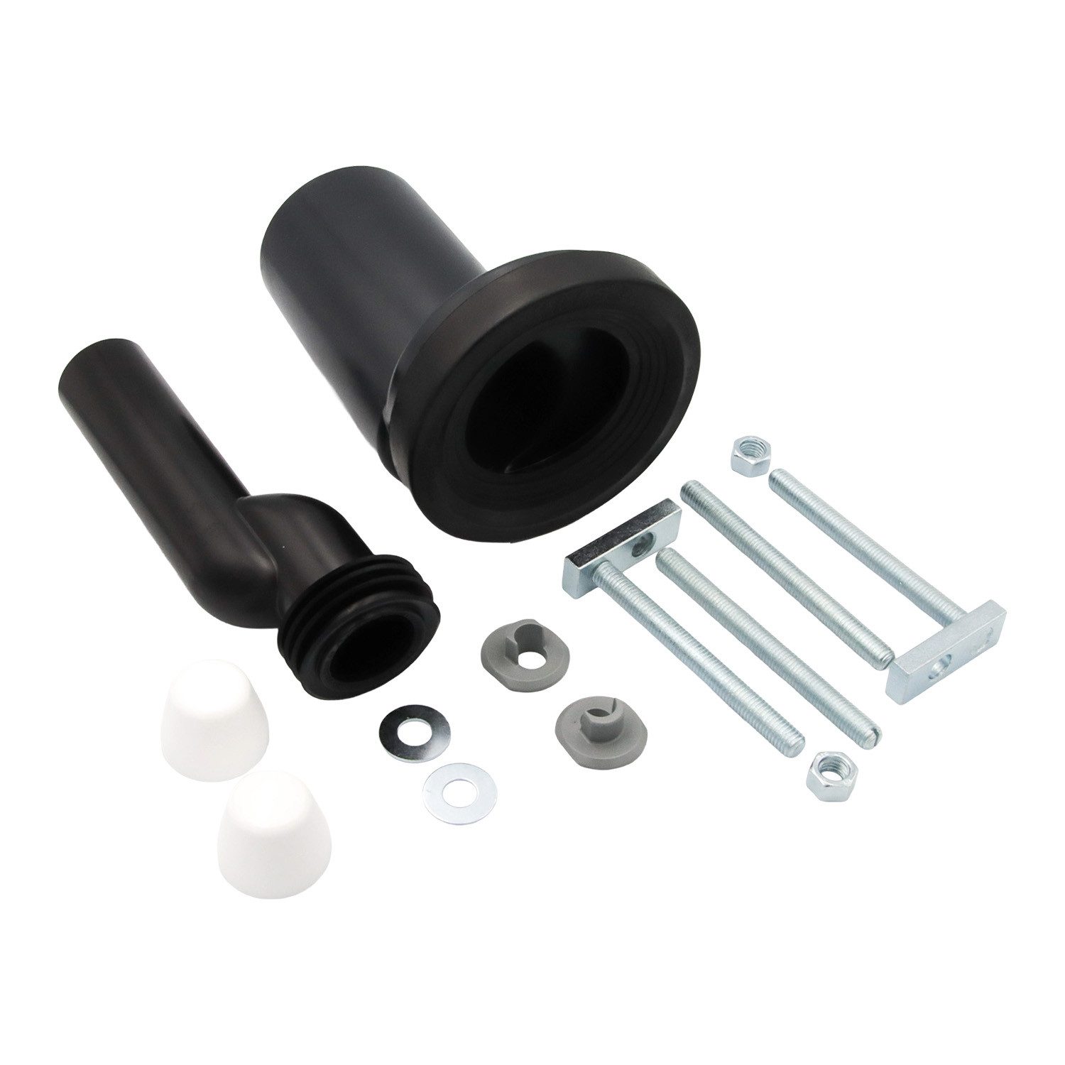 Haas Otto Anschlussgarnitur Anschlussgarnituren DN 90/110 180 mm komplett Set für Wand-WC